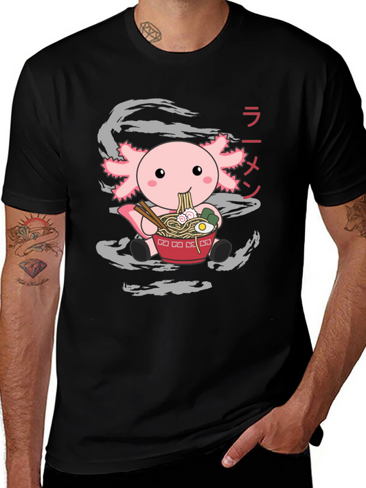Axolotl Ramen T-Shirt - Cute Japanese Style Tee
