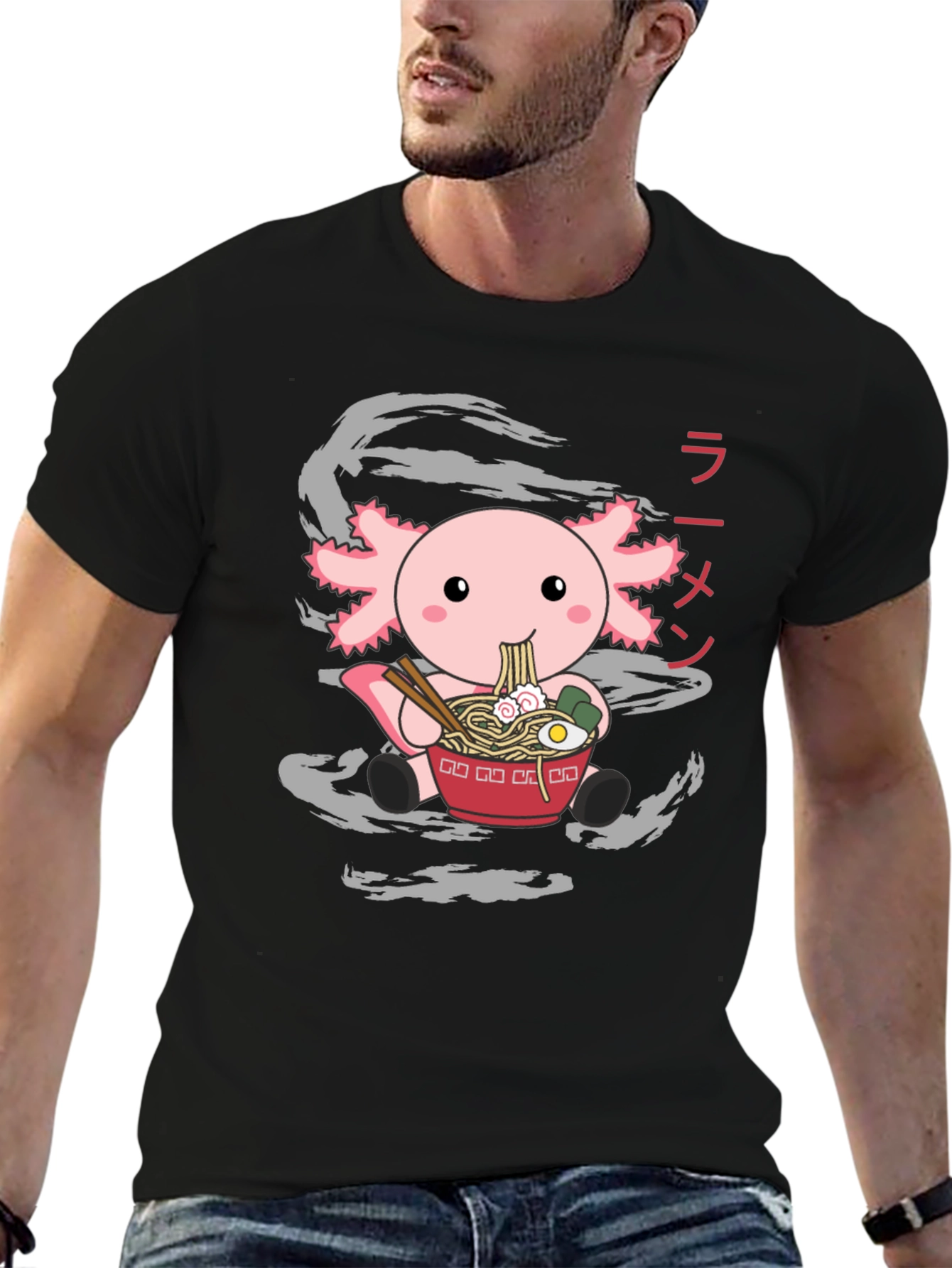 Axolotl Ramen T-Shirt - Cute Japanese Style Tee