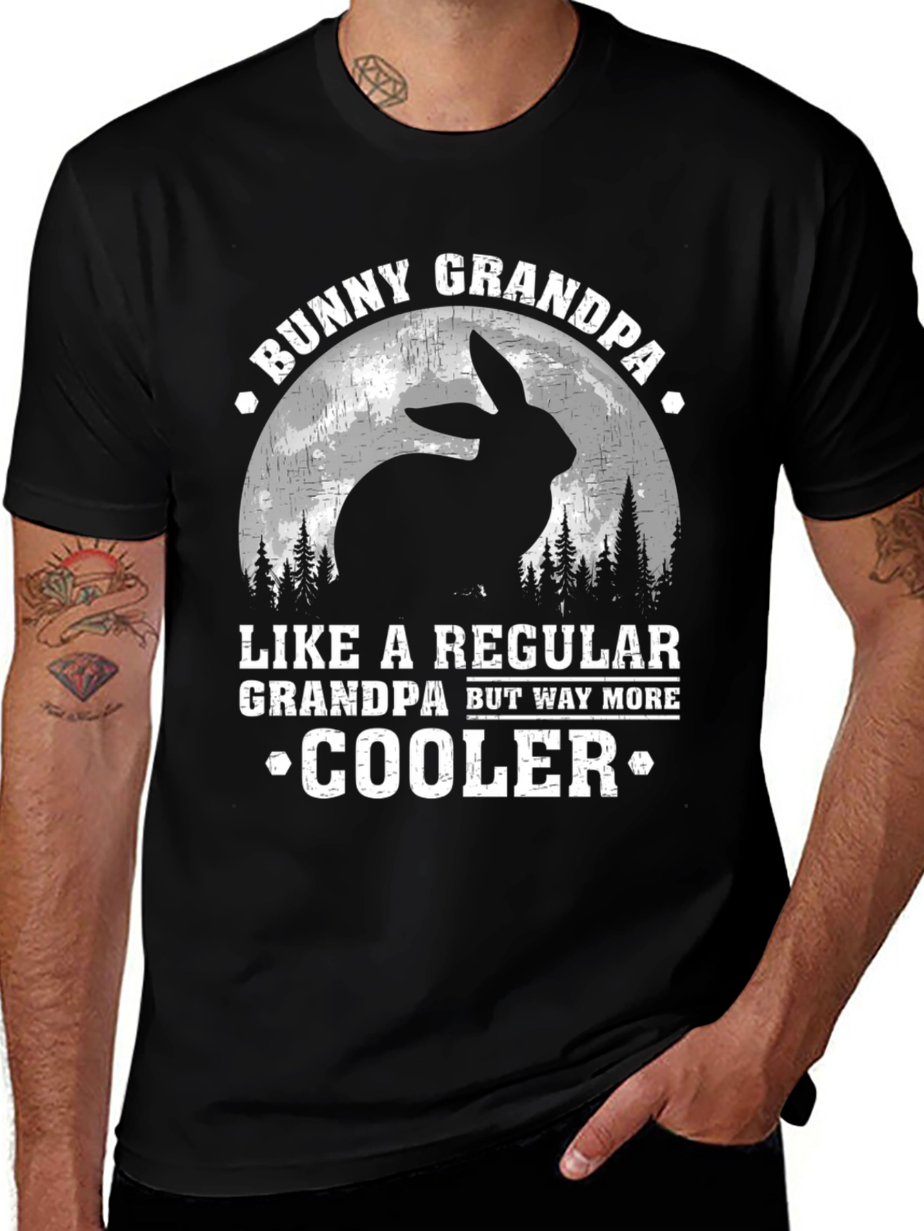 Bunny Grandpa T-Shirt - Cool Grandfather Rabbit Tee