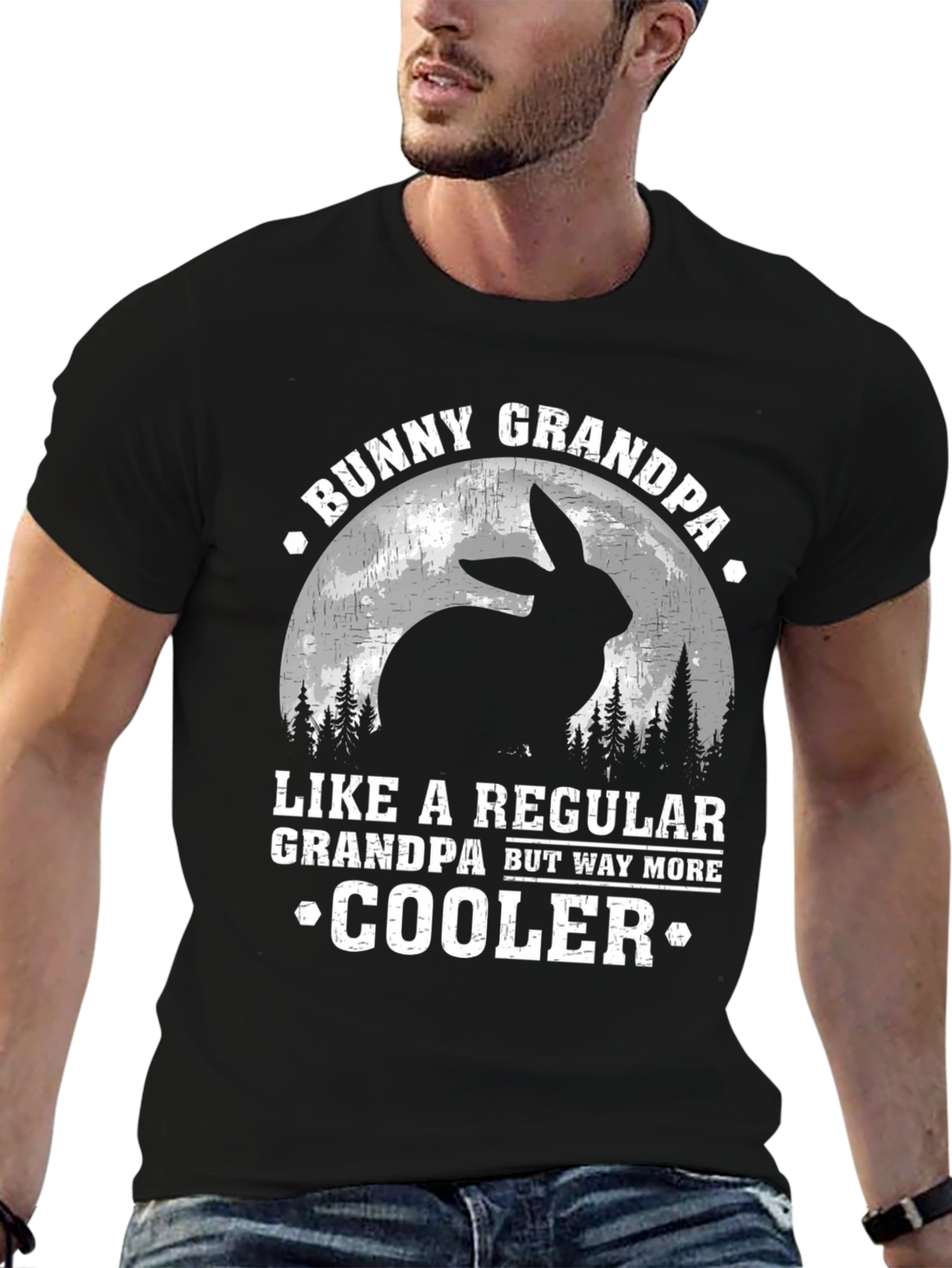 Bunny Grandpa T-Shirt - Cool Grandfather Rabbit Tee