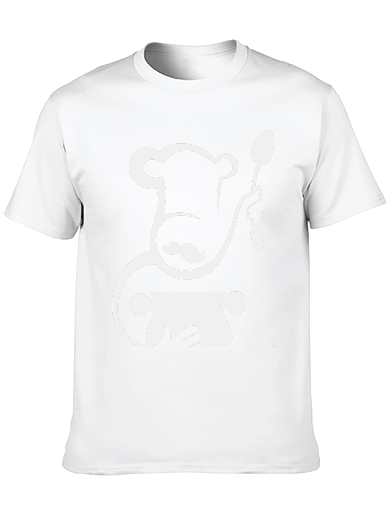 Chef Hat Mustache Spoon Pot Graphic T-Shirt