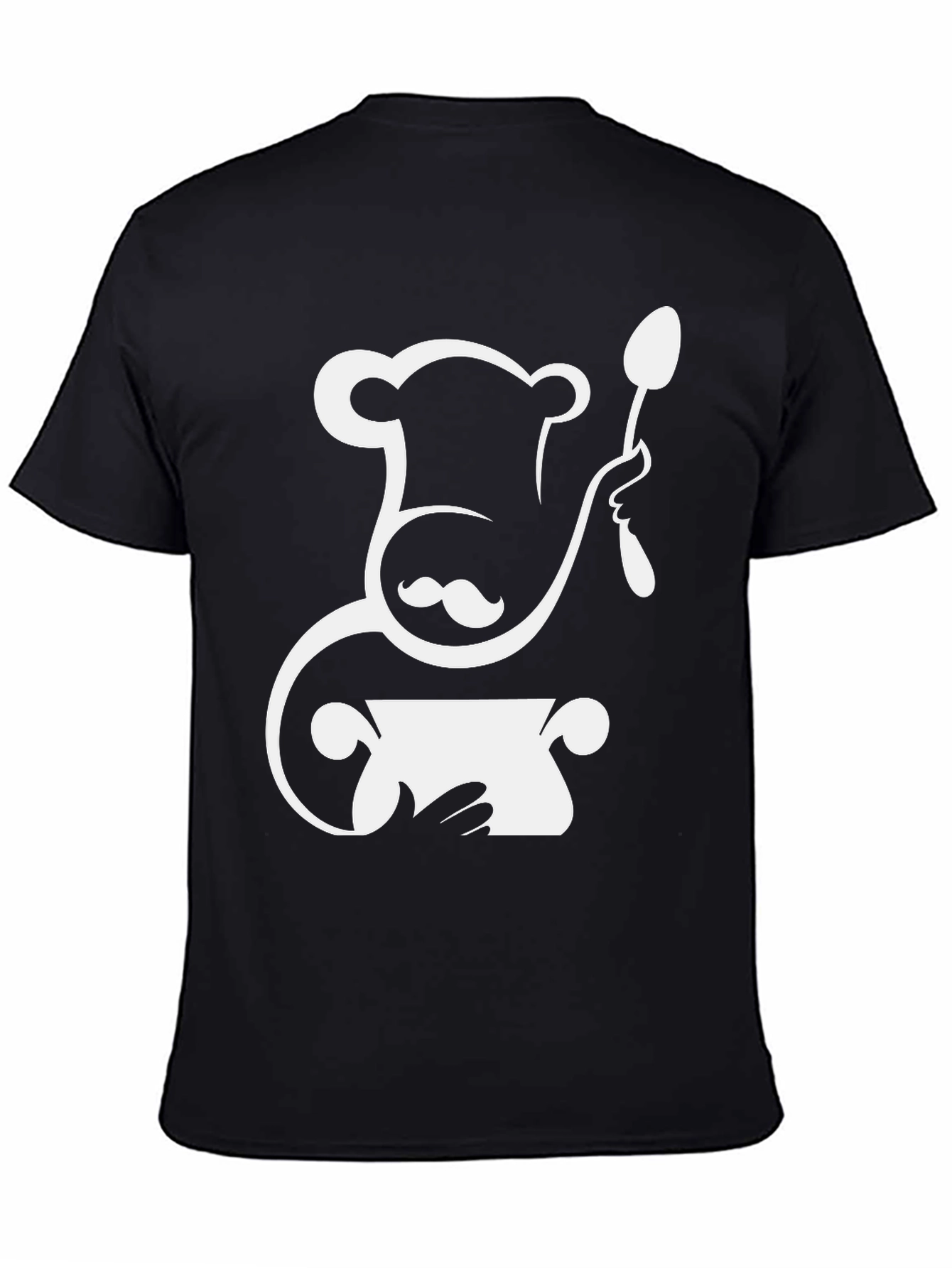 Chef Hat Mustache Spoon Pot Graphic T-Shirt