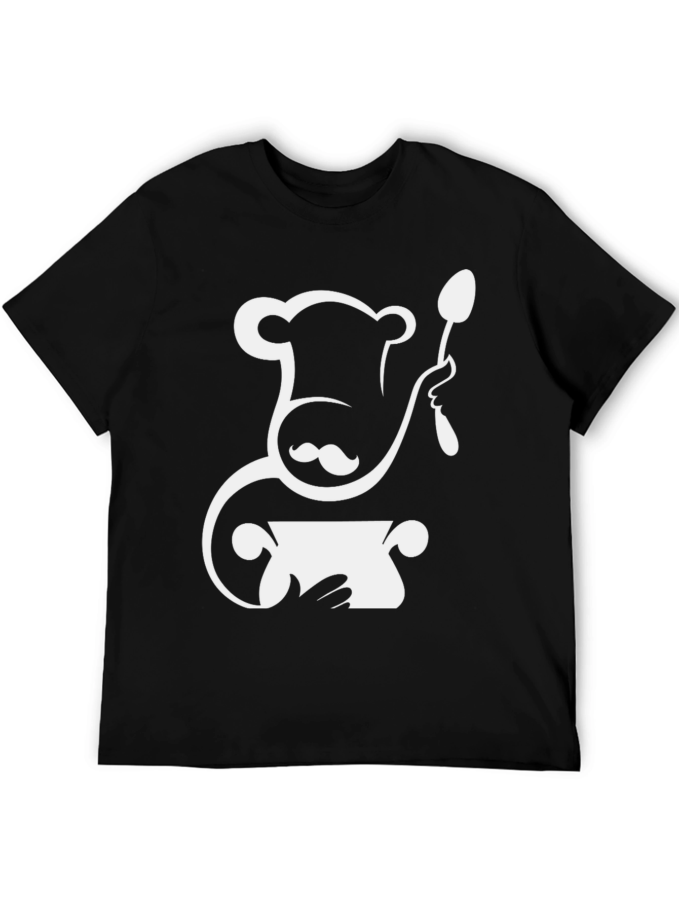 Chef Hat Mustache Spoon Pot Graphic T-Shirt