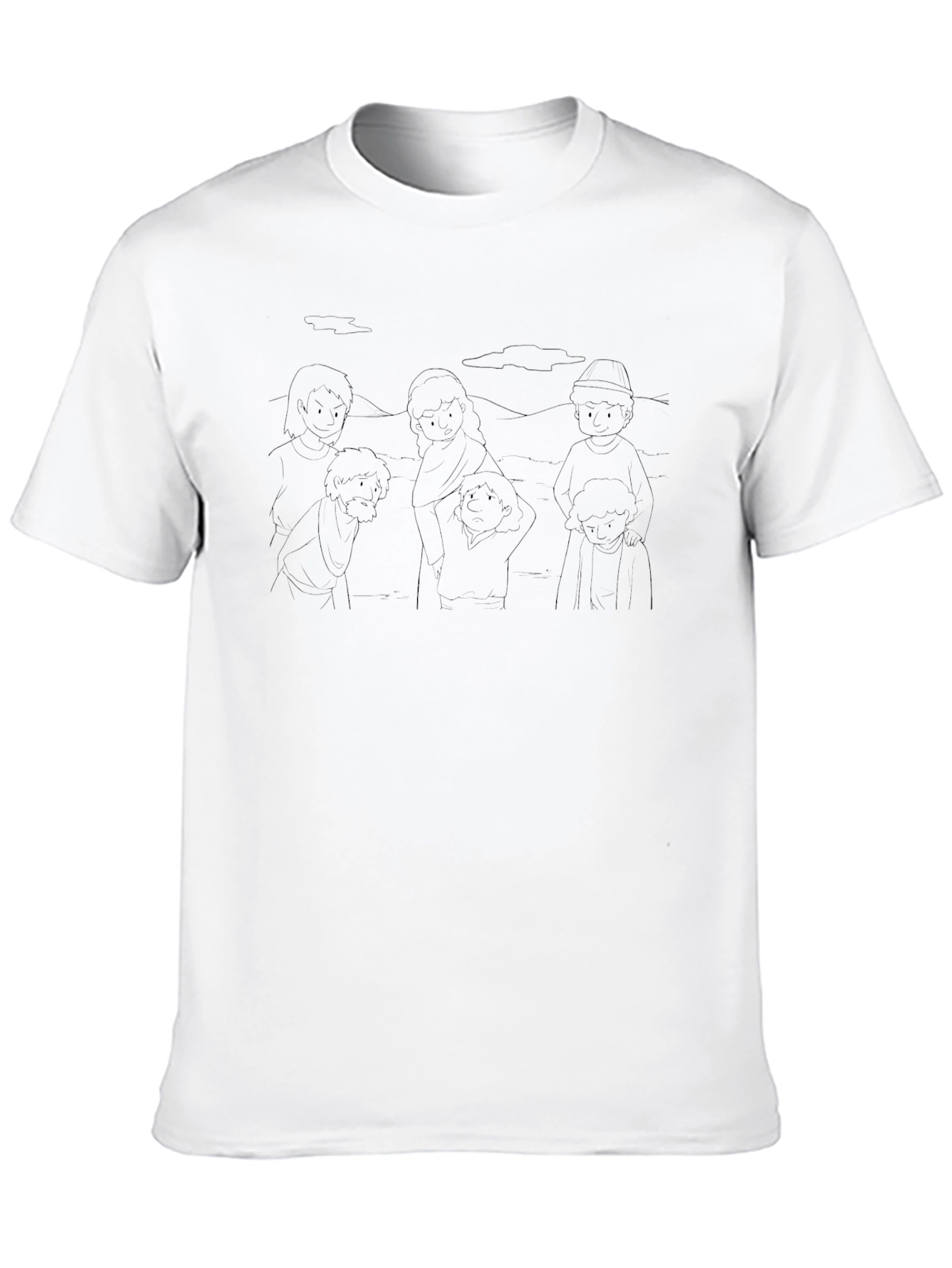 Sketchy Family T-Shirt - Unisex Black Tee