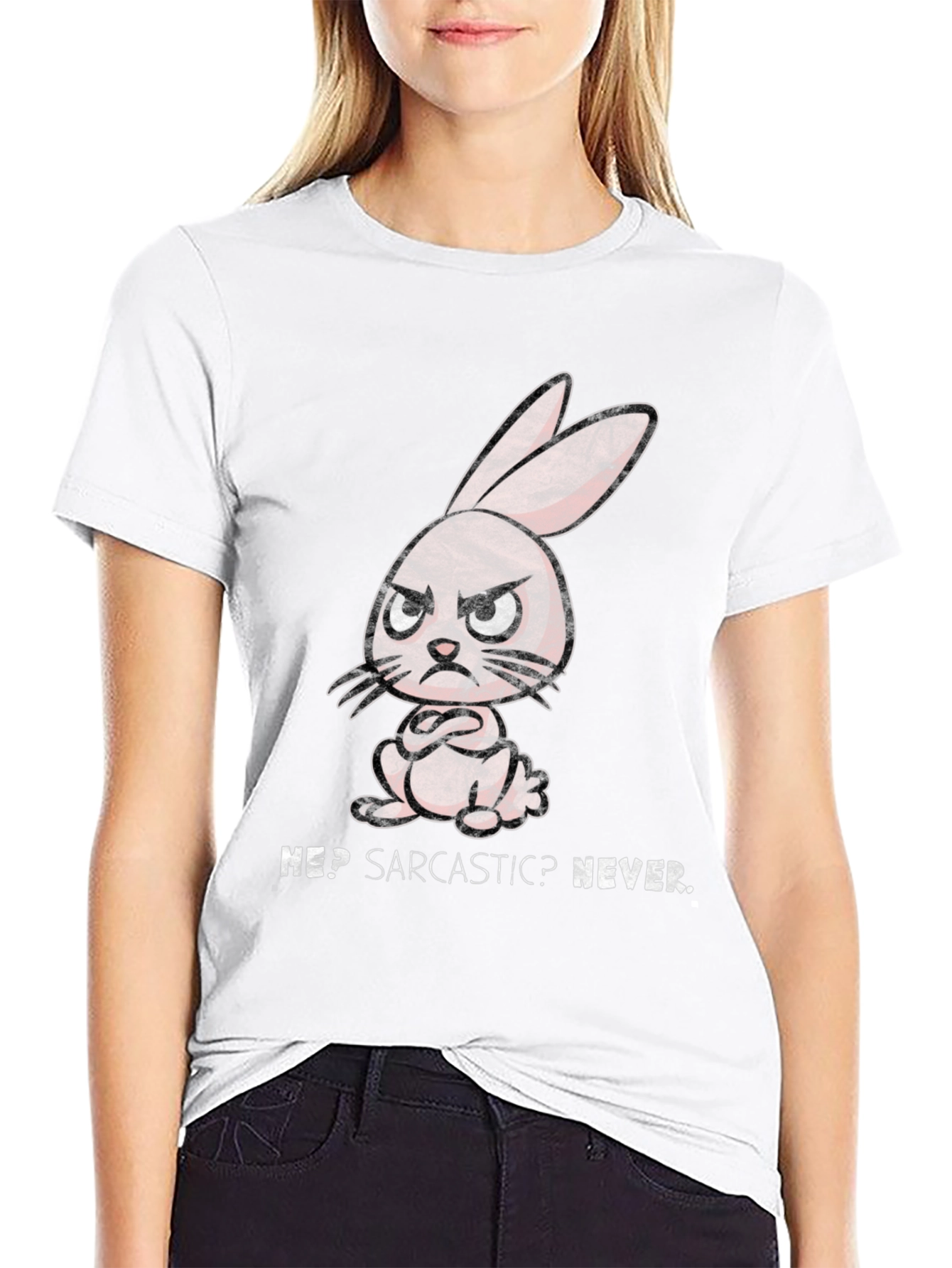 Sarcastic Rabbit Graphic T-Shirt