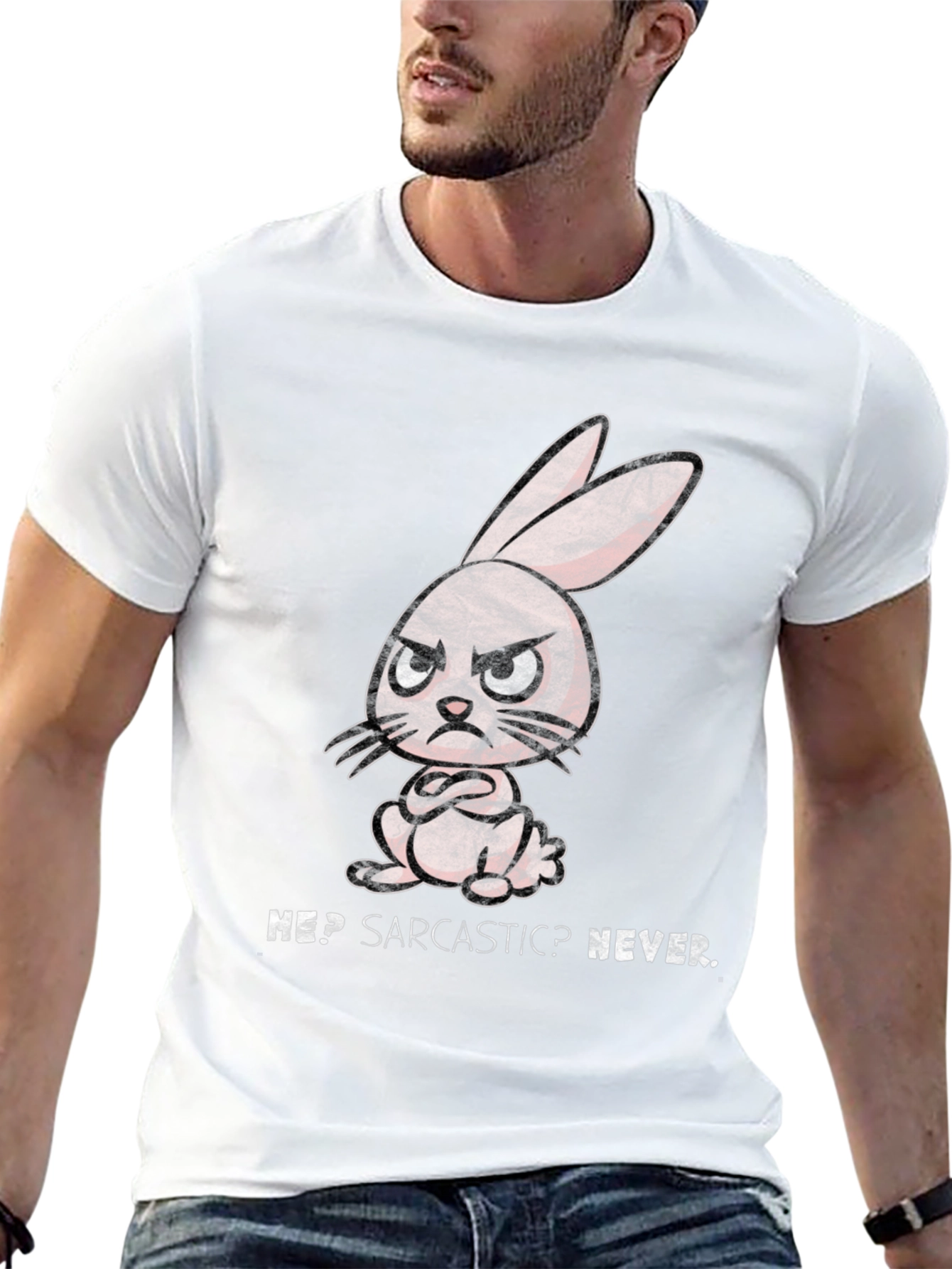 Sarcastic Rabbit Graphic T-Shirt