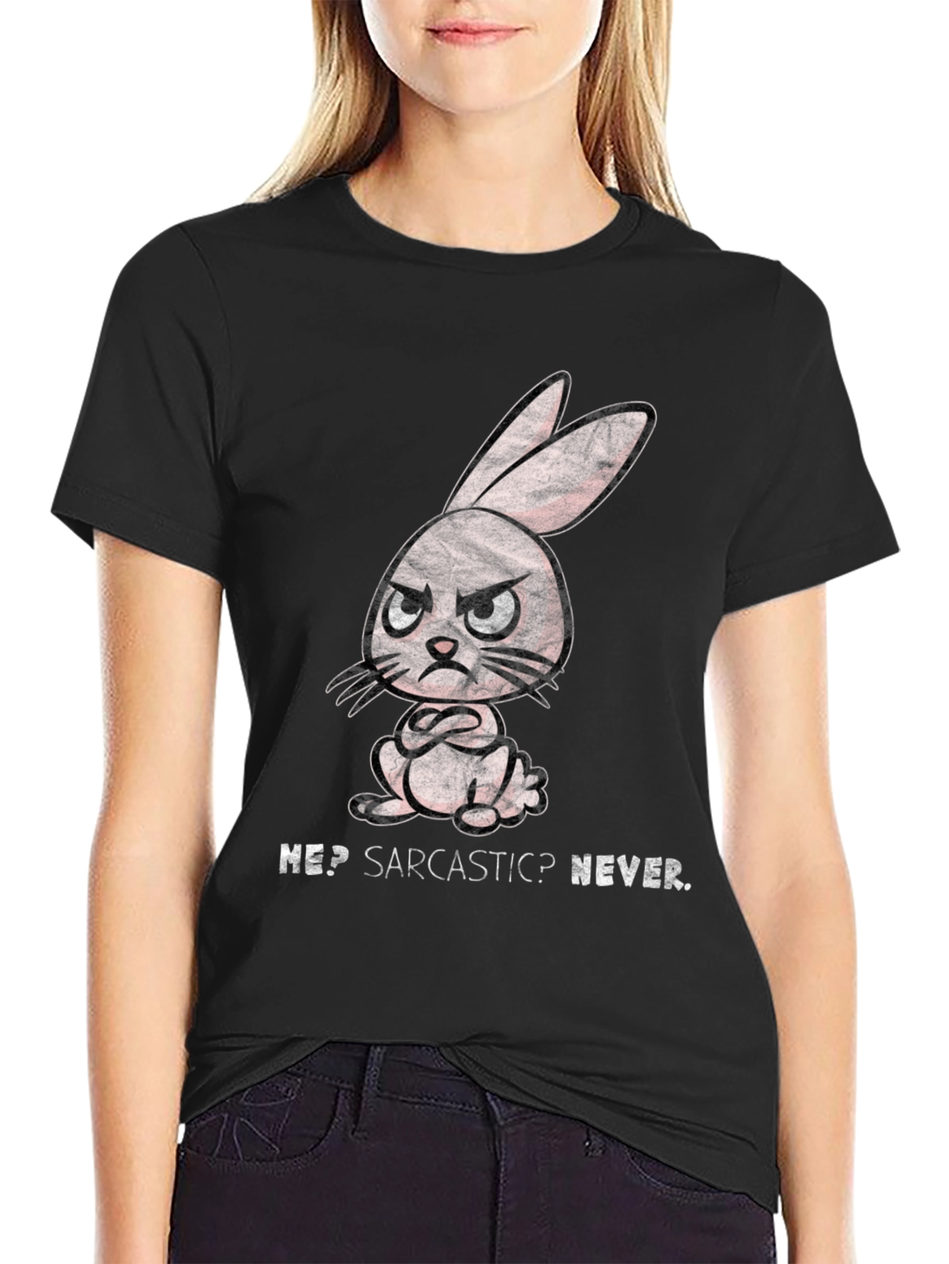 Sarcastic Rabbit Graphic T-Shirt
