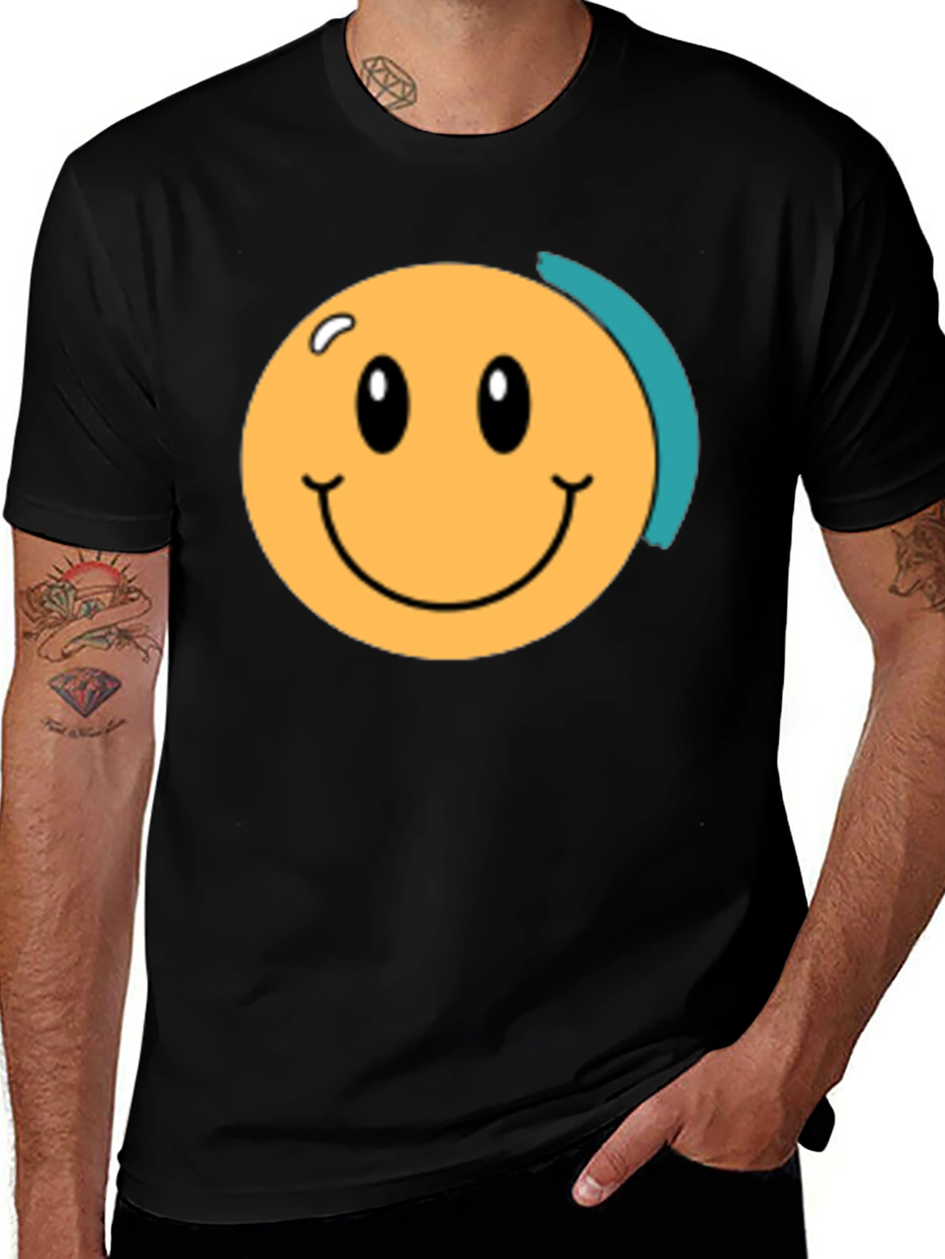Smiley Face Black T-Shirt