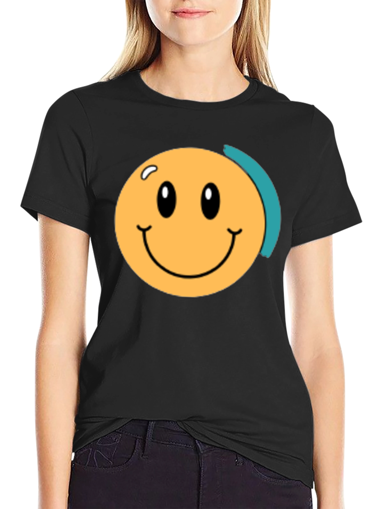 Smiley Face Black T-Shirt