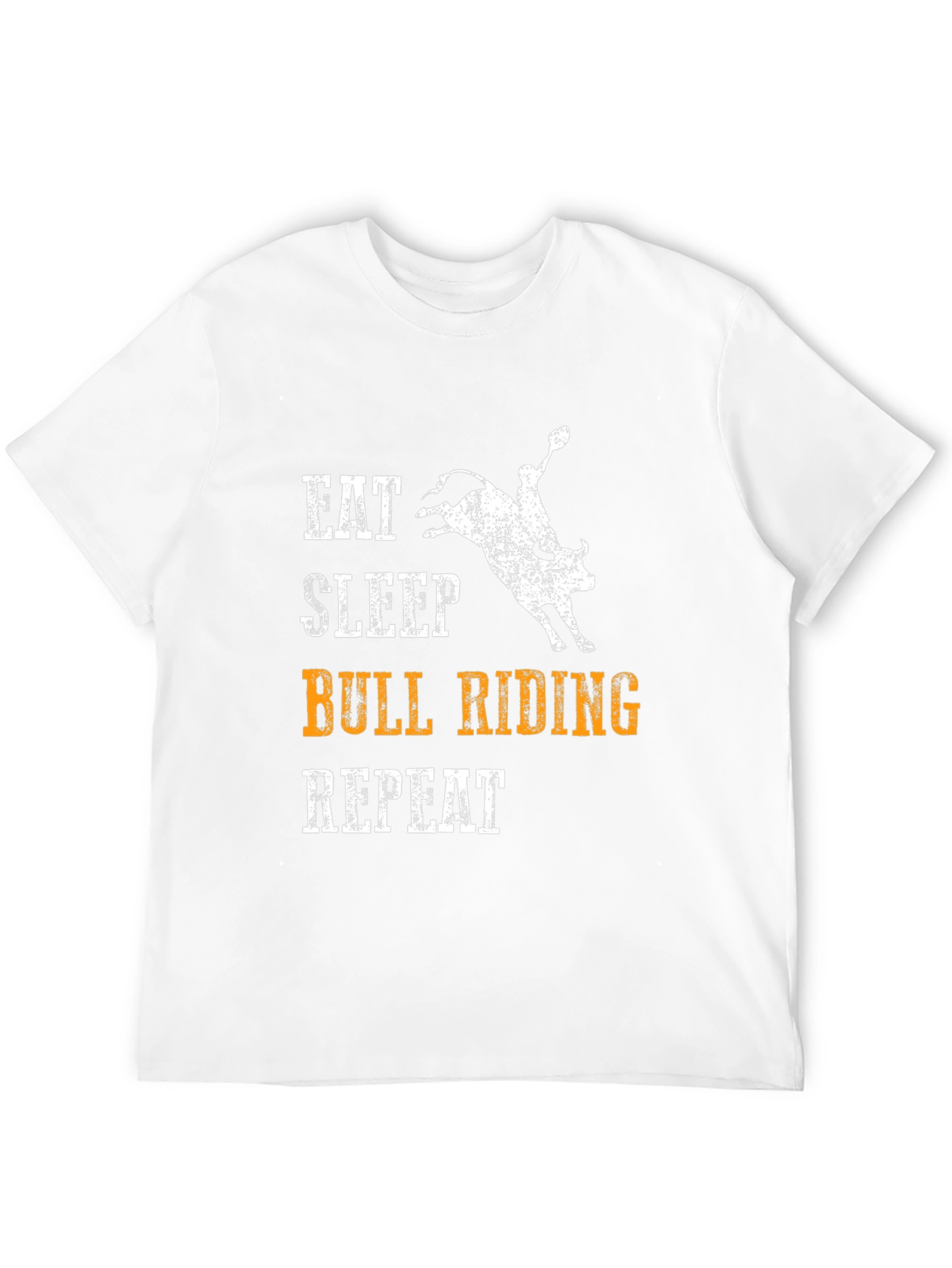 Eat Sleep Bull Riding Repeat Black T-Shirt