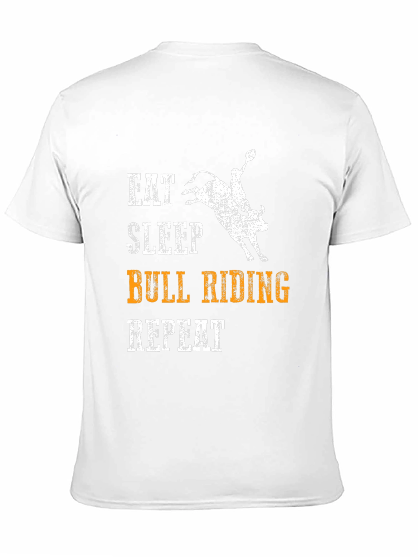 Eat Sleep Bull Riding Repeat Black T-Shirt