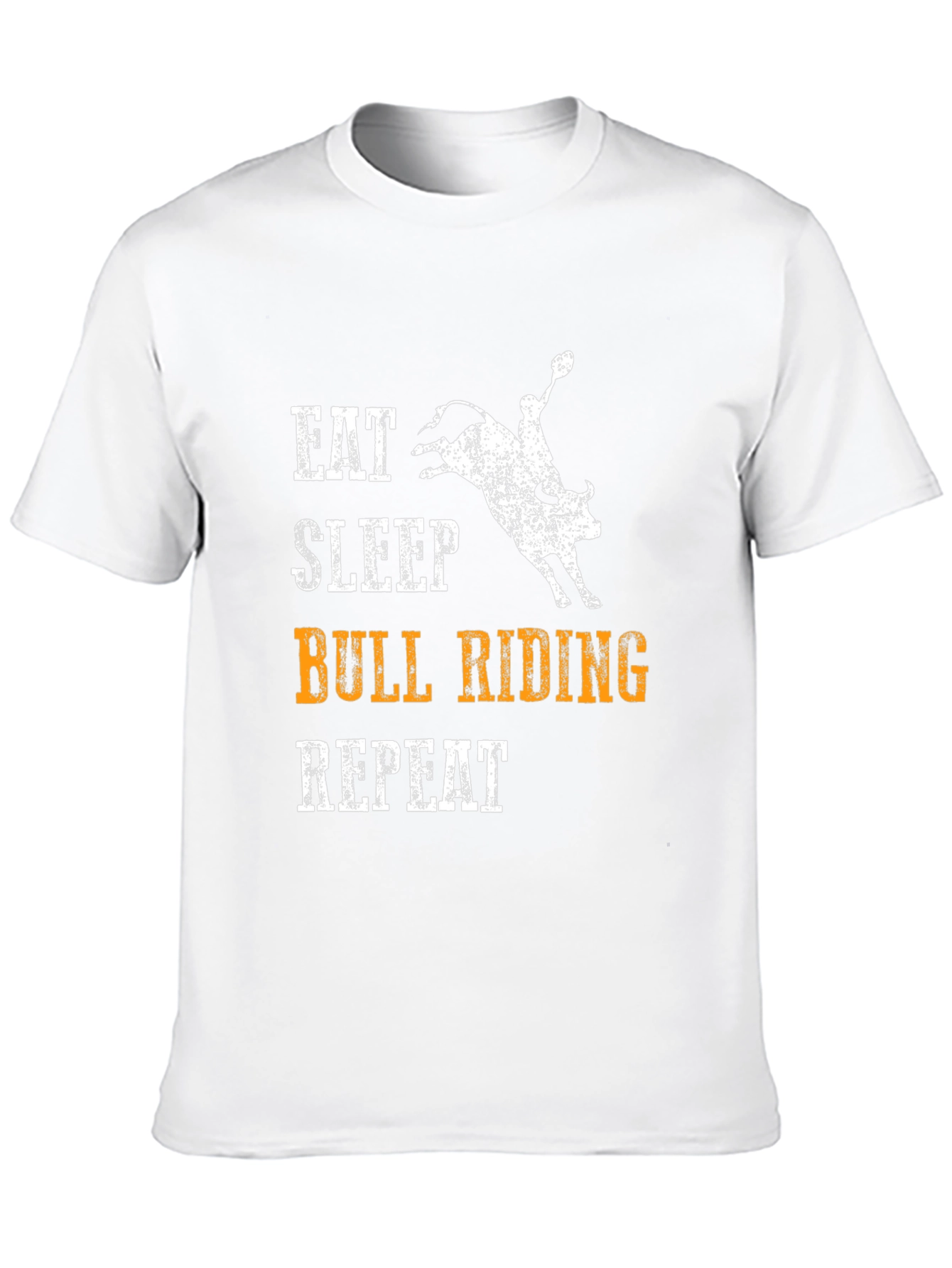 Eat Sleep Bull Riding Repeat Black T-Shirt