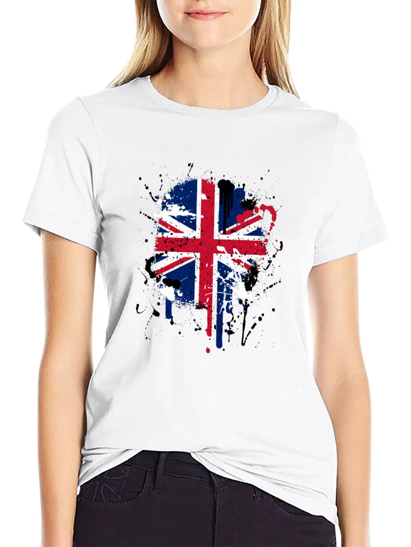 Paintsplash British Flag Shirt | Great Britain Unisex Casual T-Shirt – Clean Design For Daily Comfort