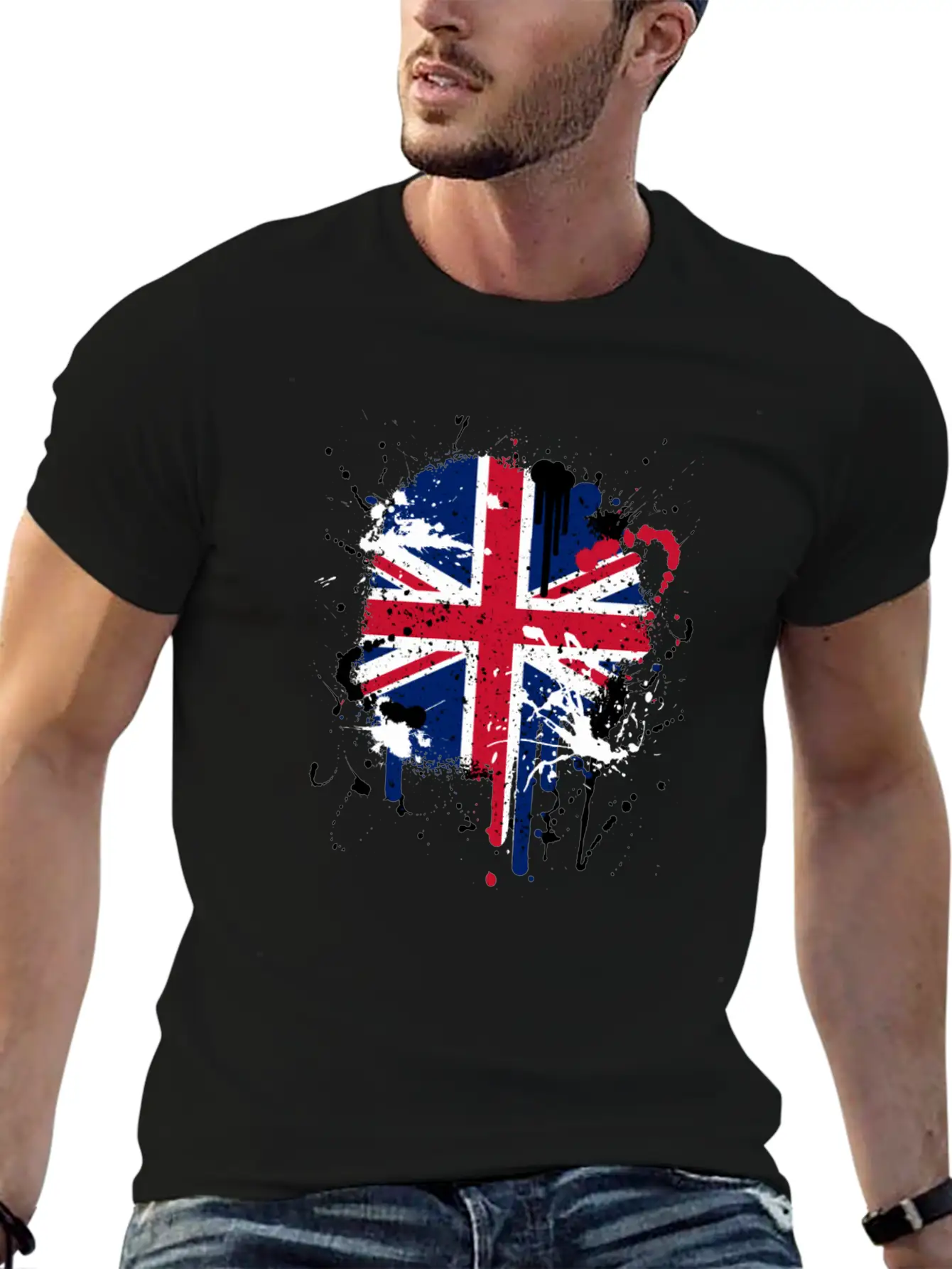Paintsplash British Flag Shirt | Great Britain Unisex Casual T-Shirt – Clean Design For Daily Comfort