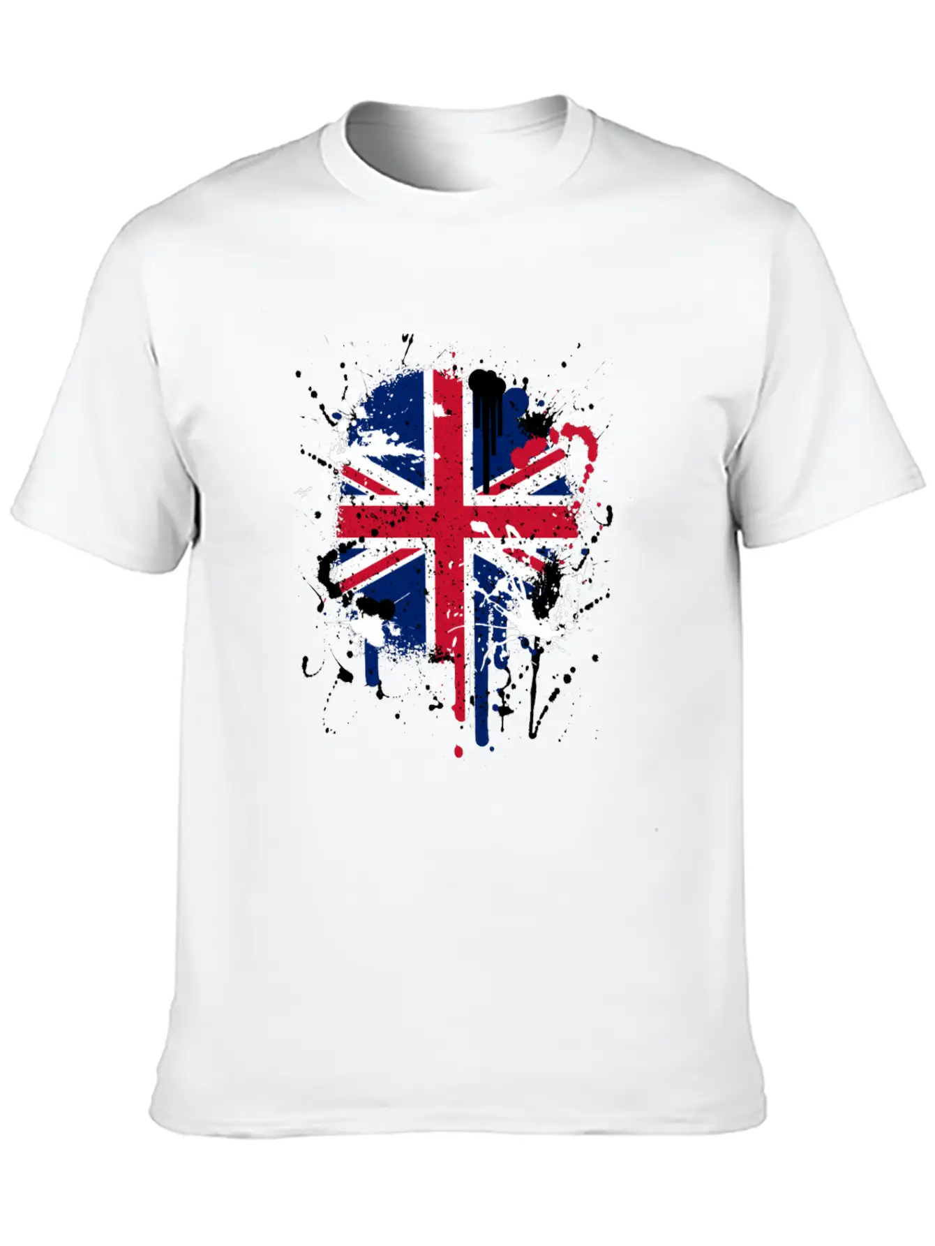 Paintsplash British Flag Shirt | Great Britain Unisex Casual T-Shirt – Clean Design For Daily Comfort