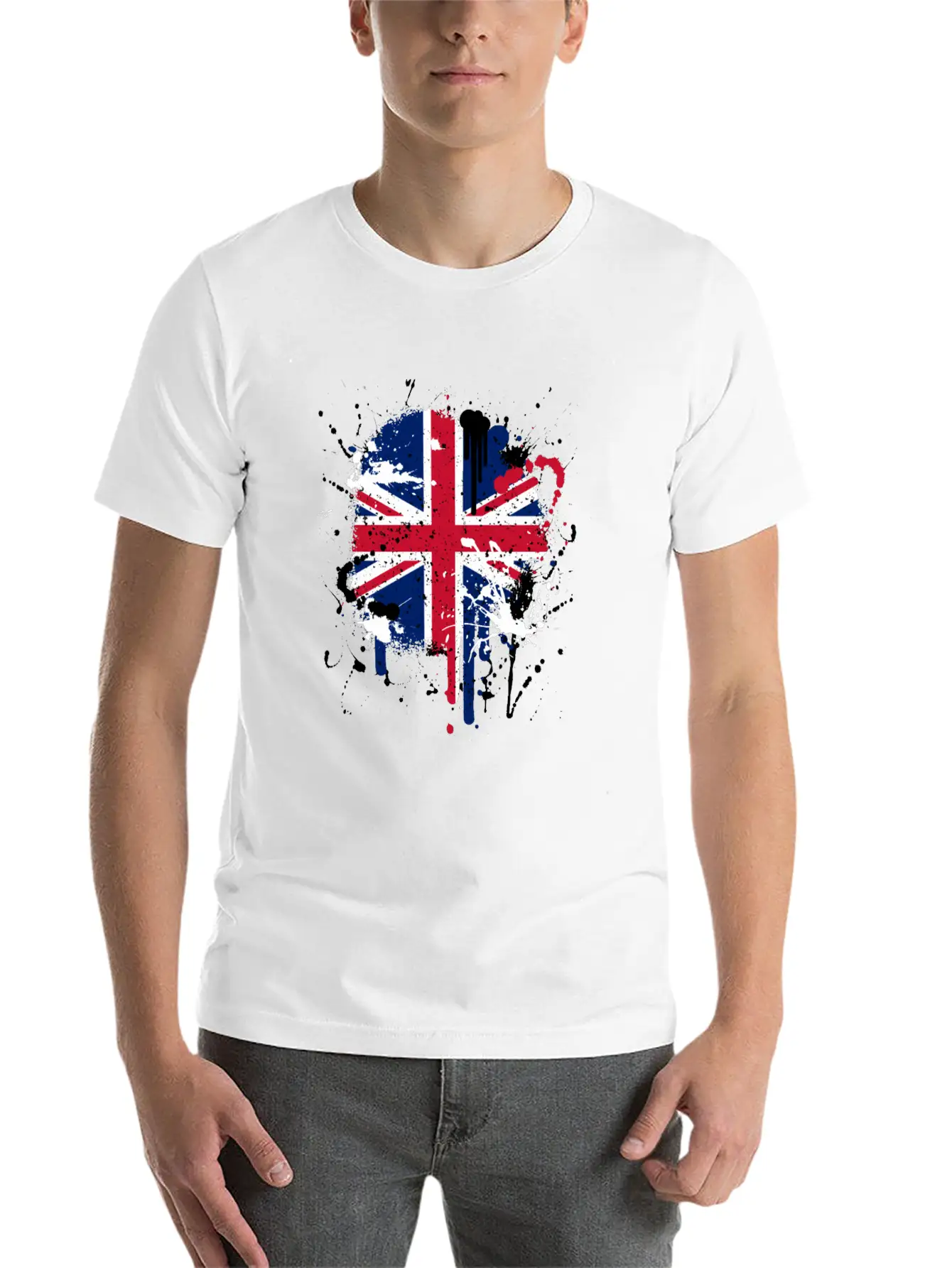 Paintsplash British Flag Shirt | Great Britain Unisex Casual T-Shirt – Clean Design For Daily Comfort