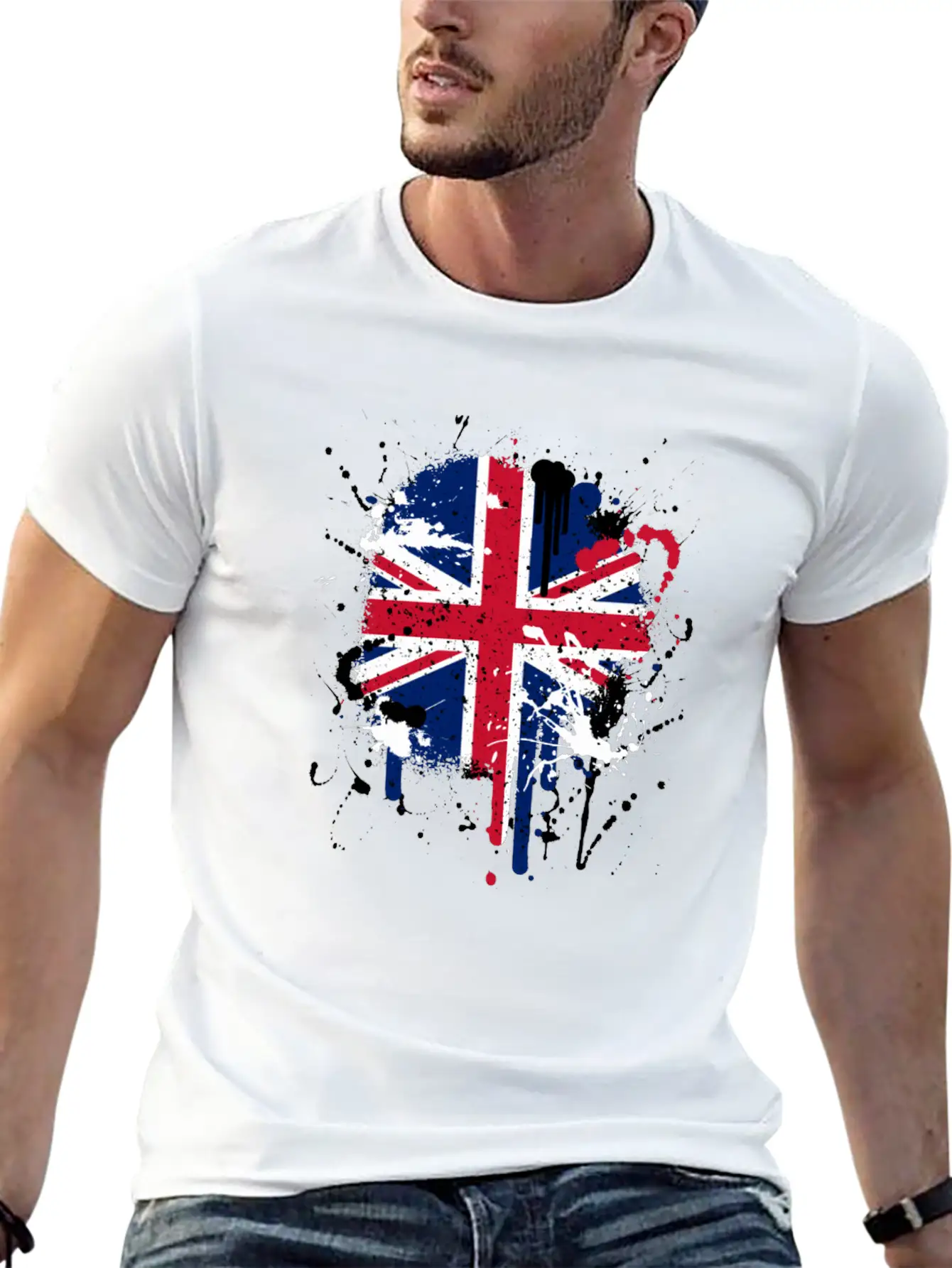 Paintsplash British Flag Shirt | Great Britain Unisex Casual T-Shirt – Clean Design For Daily Comfort