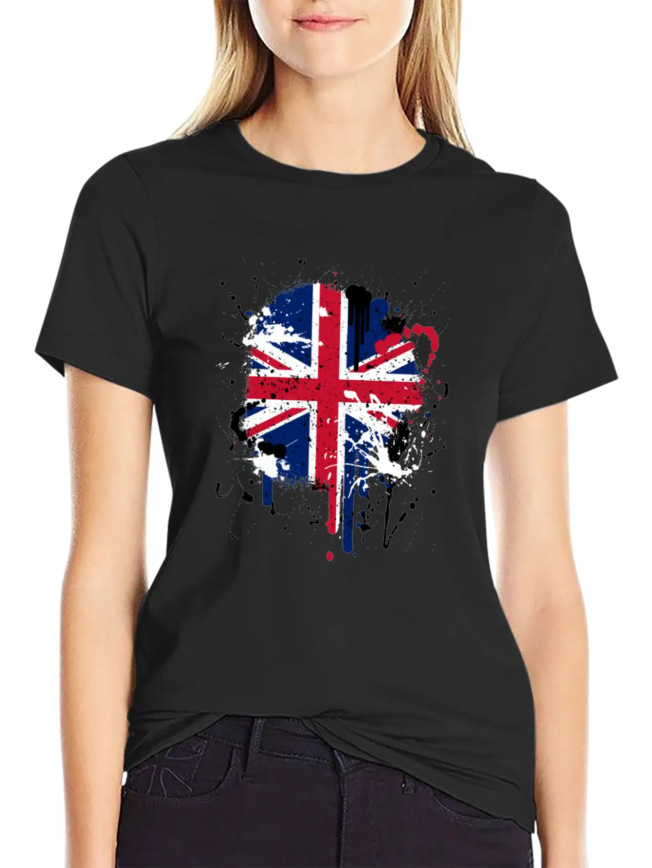 Paintsplash British Flag Shirt | Great Britain Unisex Casual T-Shirt – Clean Design For Daily Comfort
