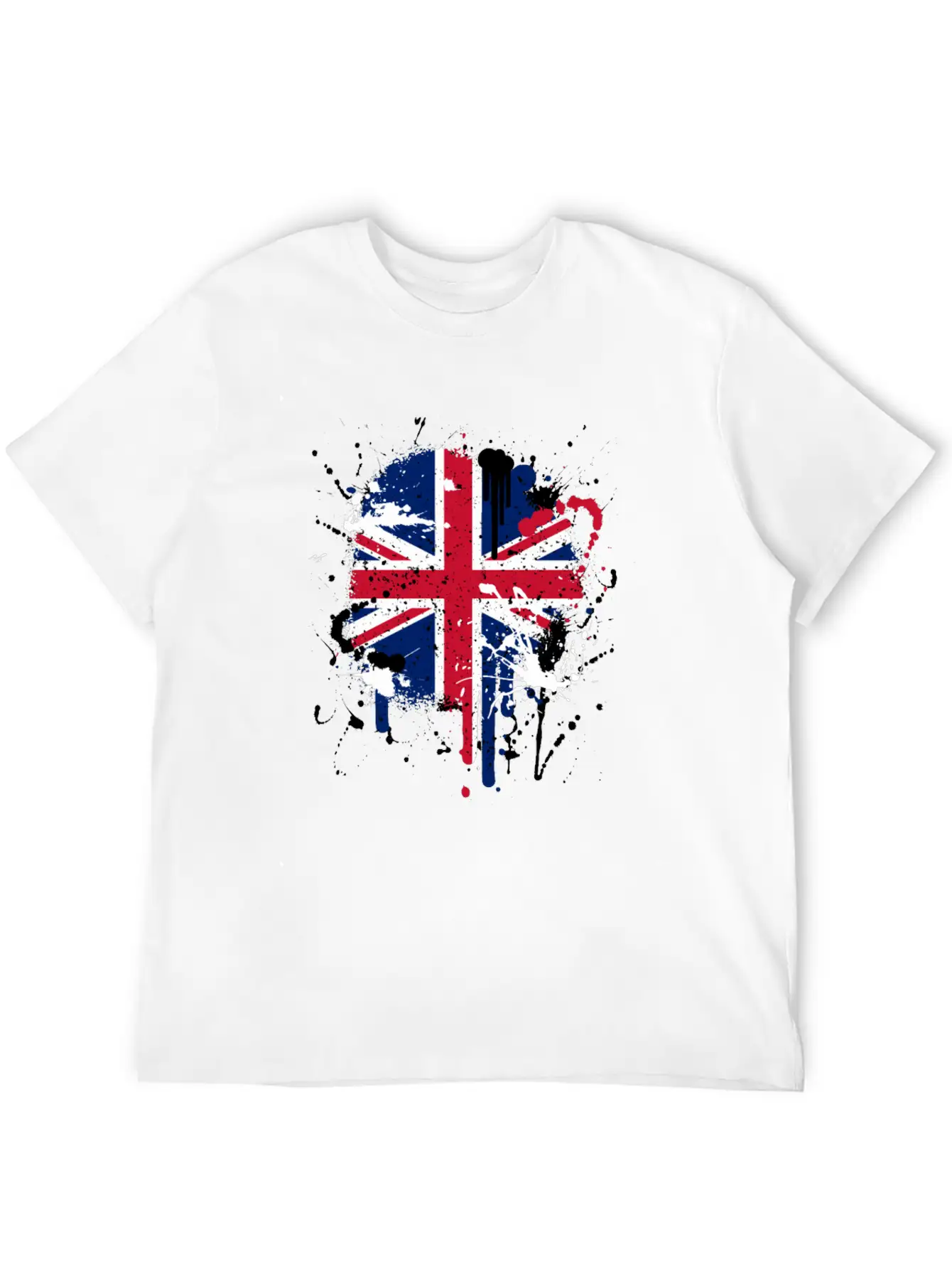 Paintsplash British Flag Shirt | Great Britain Unisex Casual T-Shirt – Clean Design For Daily Comfort