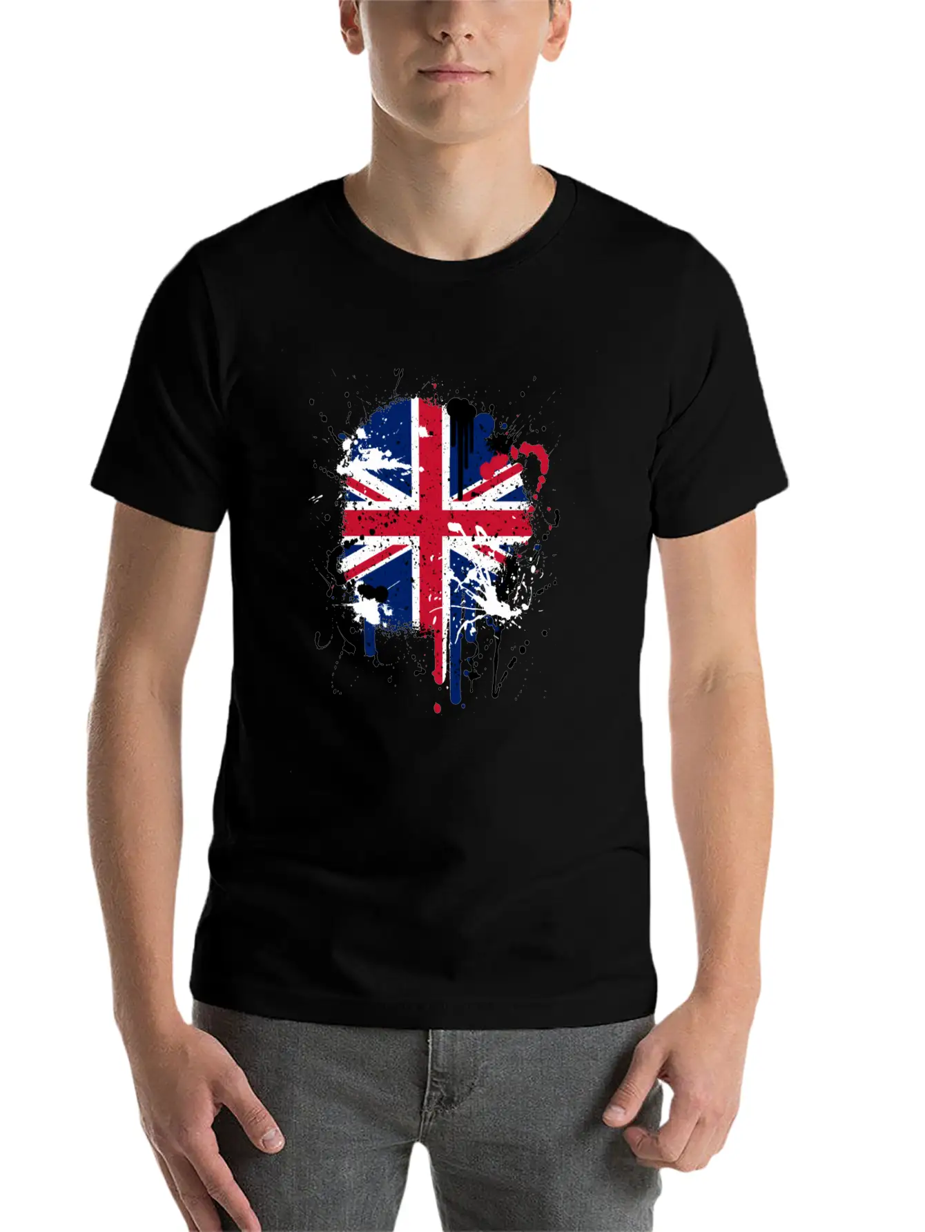 Paintsplash British Flag Shirt | Great Britain Unisex Casual T-Shirt – Clean Design For Daily Comfort