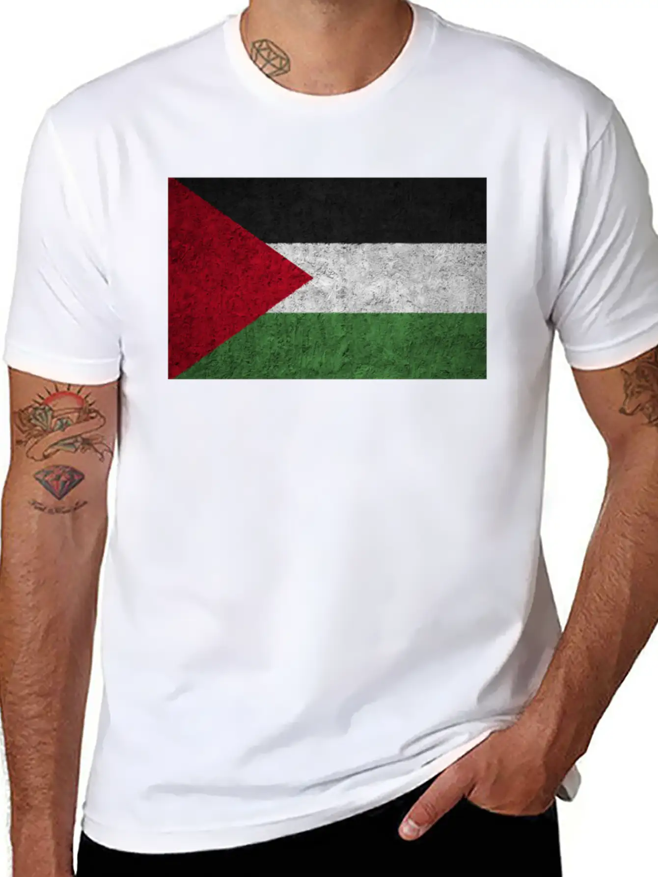 Palestinian Flag Unisex Casual T-Shirt – Clean Design For Daily Comfort