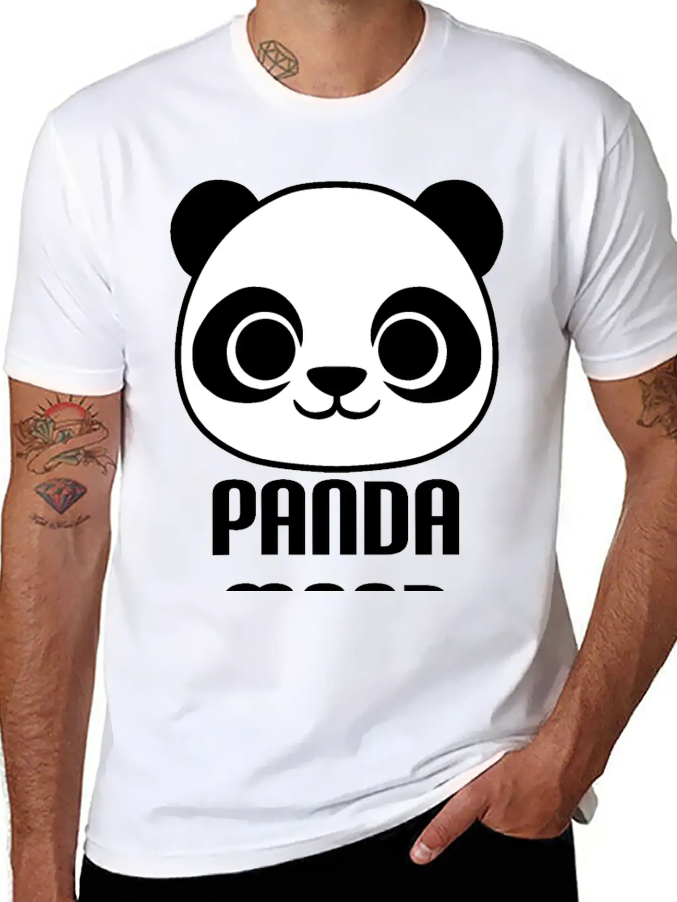 Panda Mood : Cute Panda Illustration Unisex Casual T-Shirt – Clean Design For Daily Comfort
