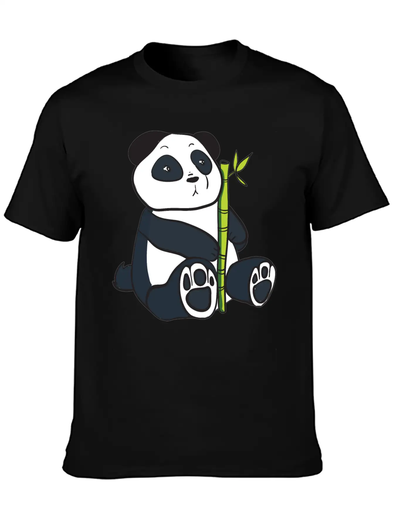 Panda With Bamboo Stalk Unisex Casual T-Shirt – Clean Design For Daily Comfort