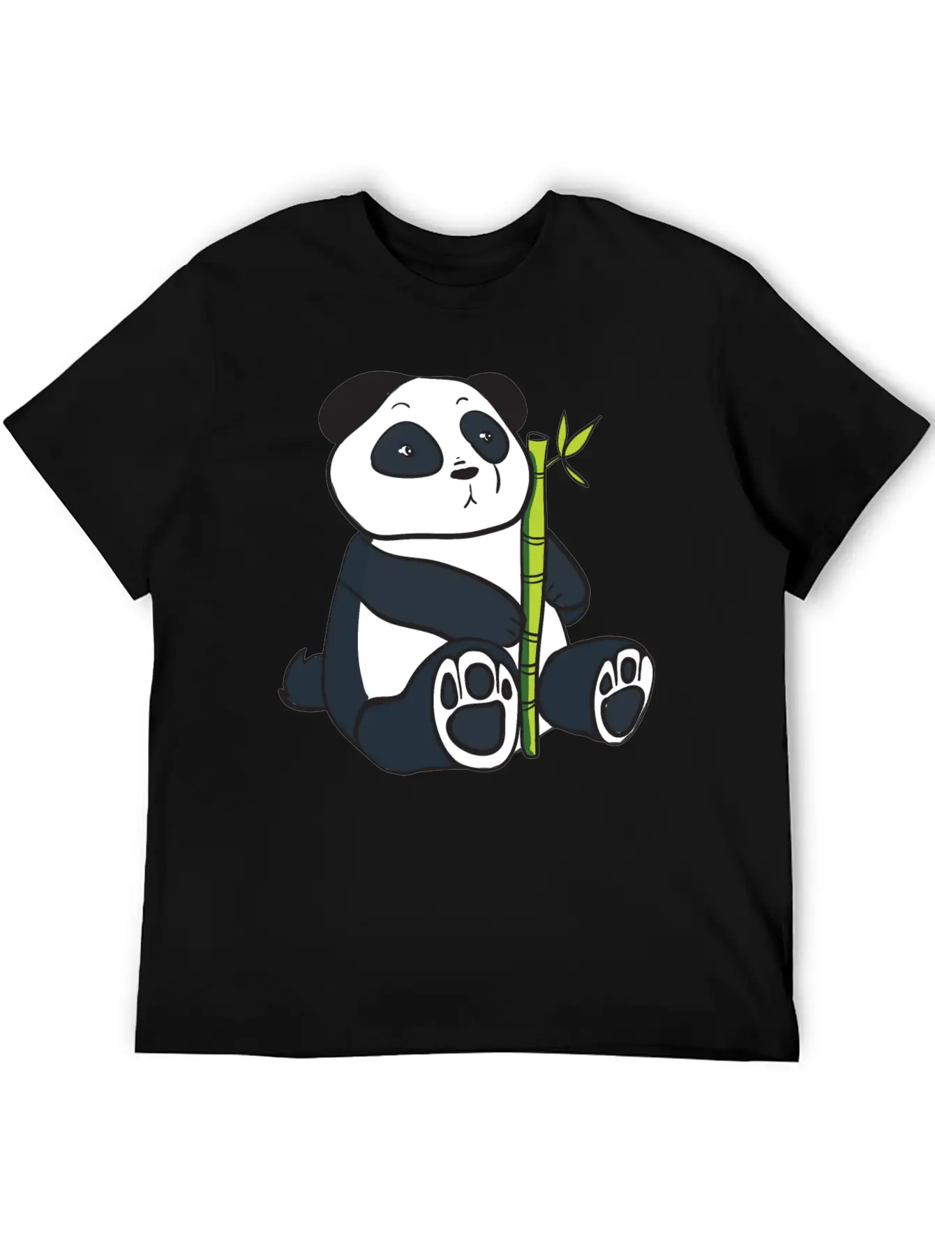 Panda With Bamboo Stalk Unisex Casual T-Shirt – Clean Design For Daily Comfort