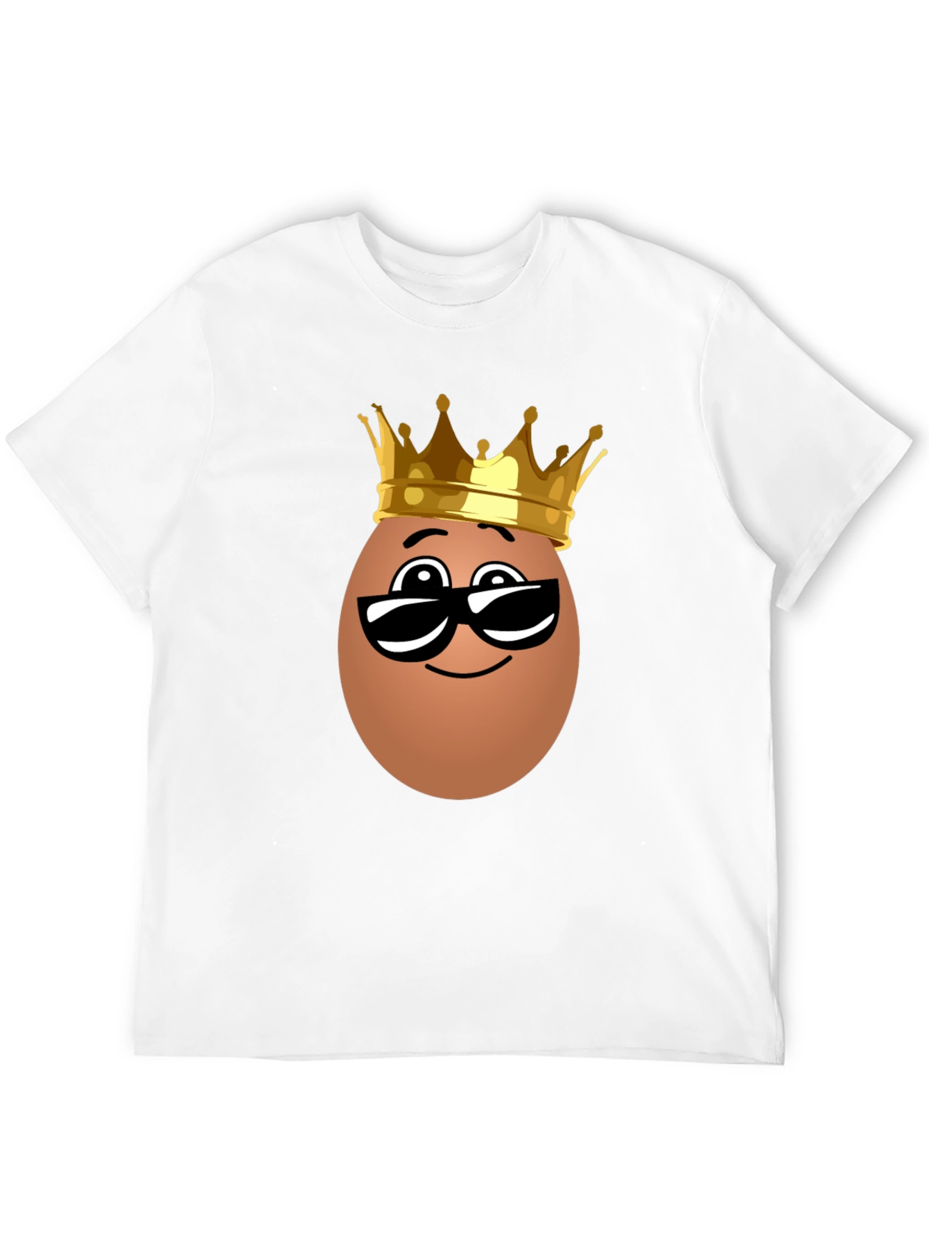 Funny Egg King T-Shirt - Novelty Cartoon Tee