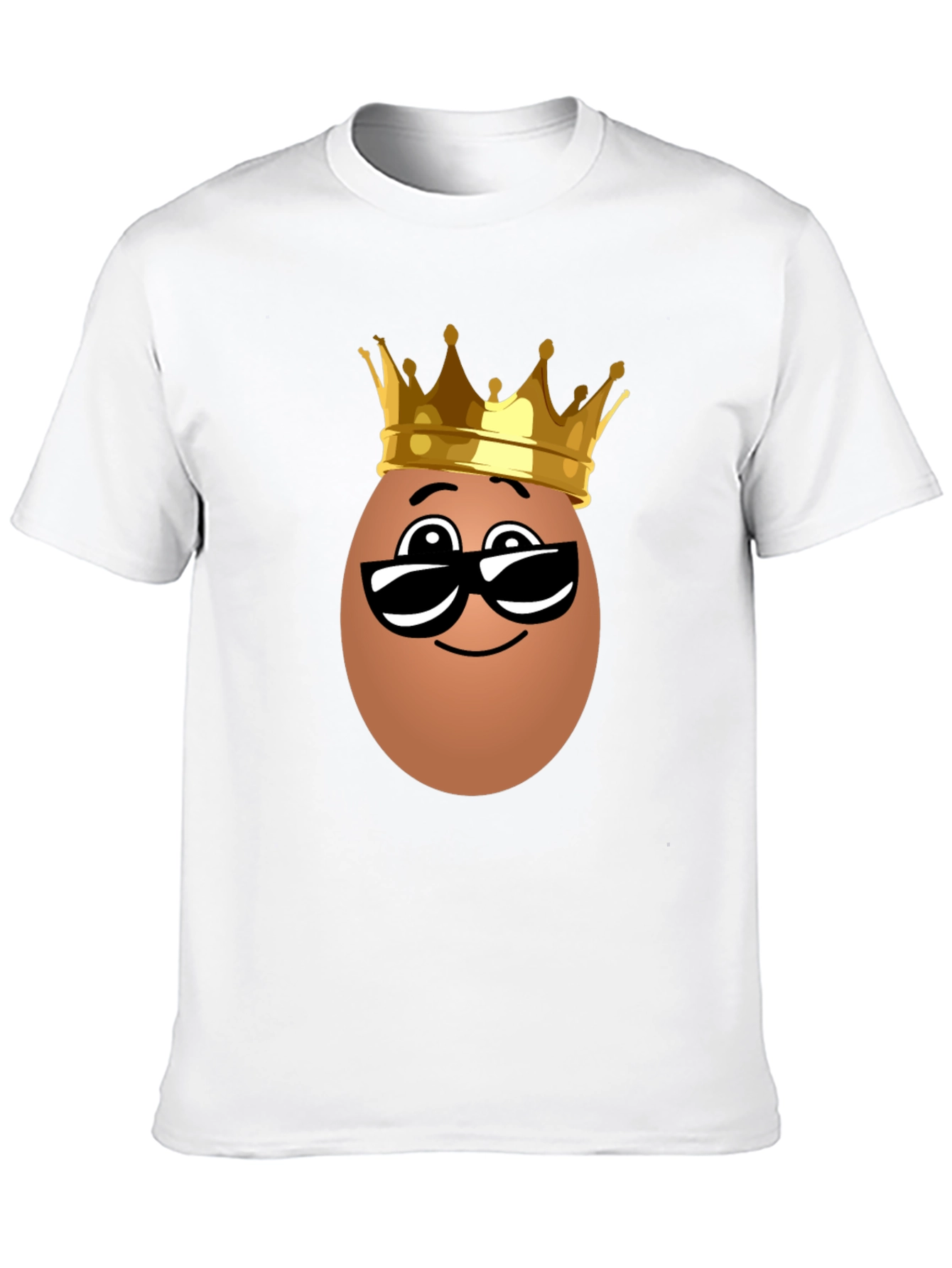 Funny Egg King T-Shirt - Novelty Cartoon Tee