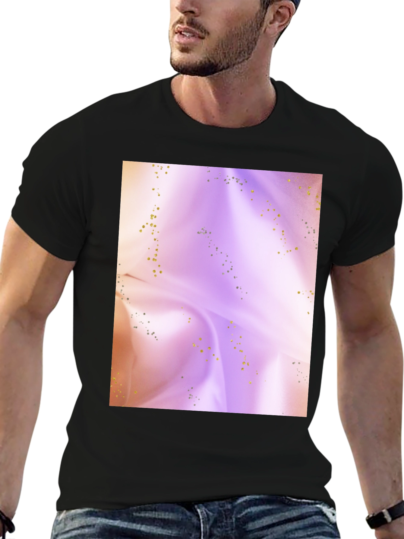 Abstract Swirls Black T-Shirt