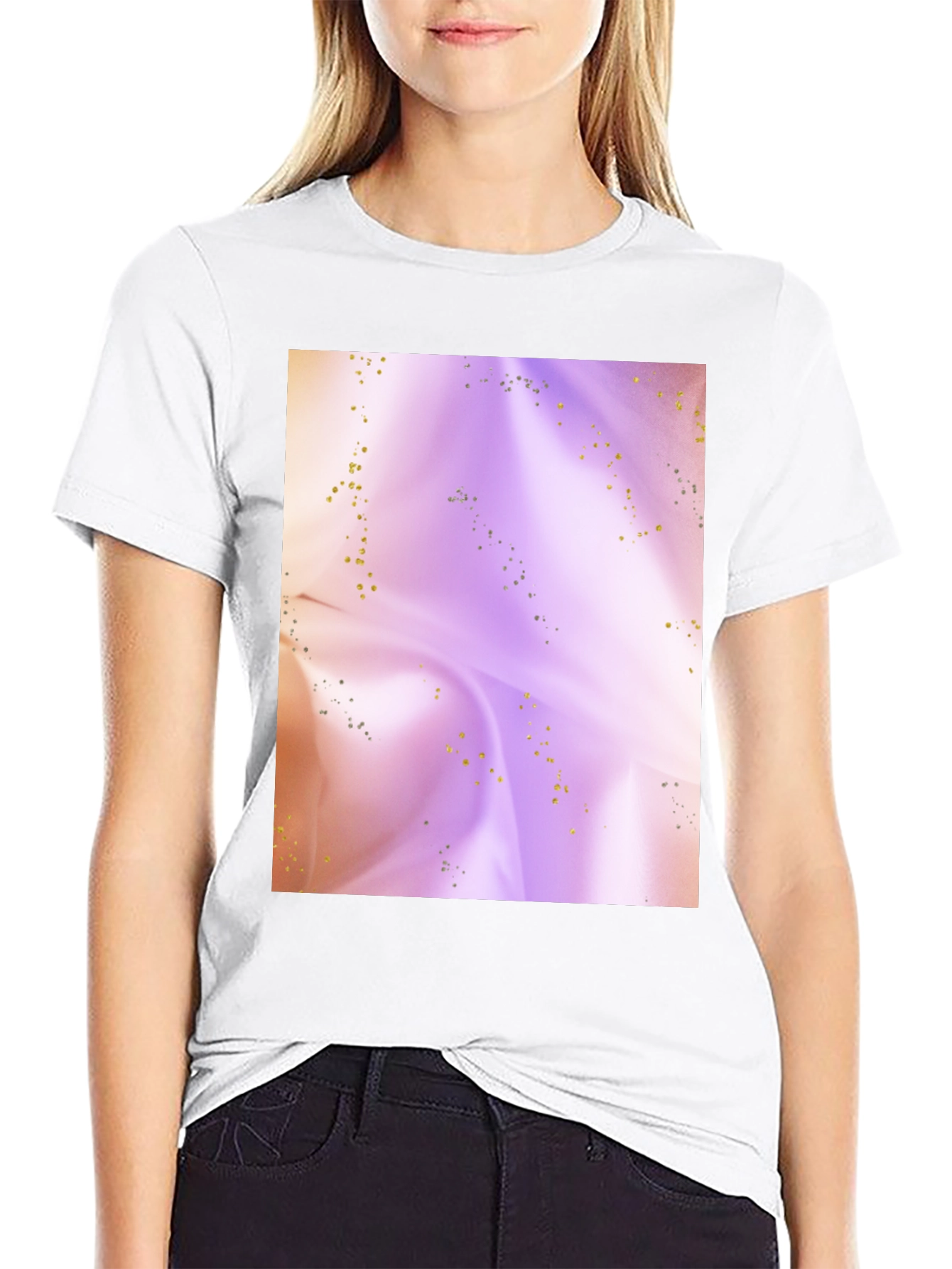 Abstract Swirls Black T-Shirt