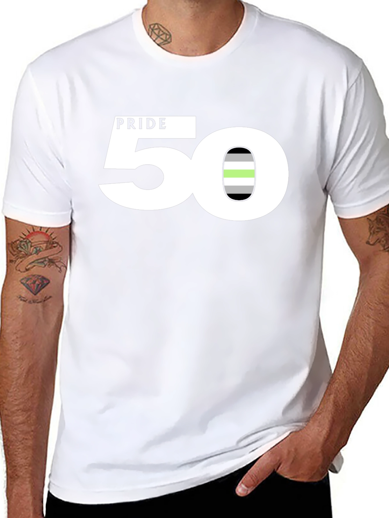 Agender Pride 50 T-Shirt - Celebrate Diversity