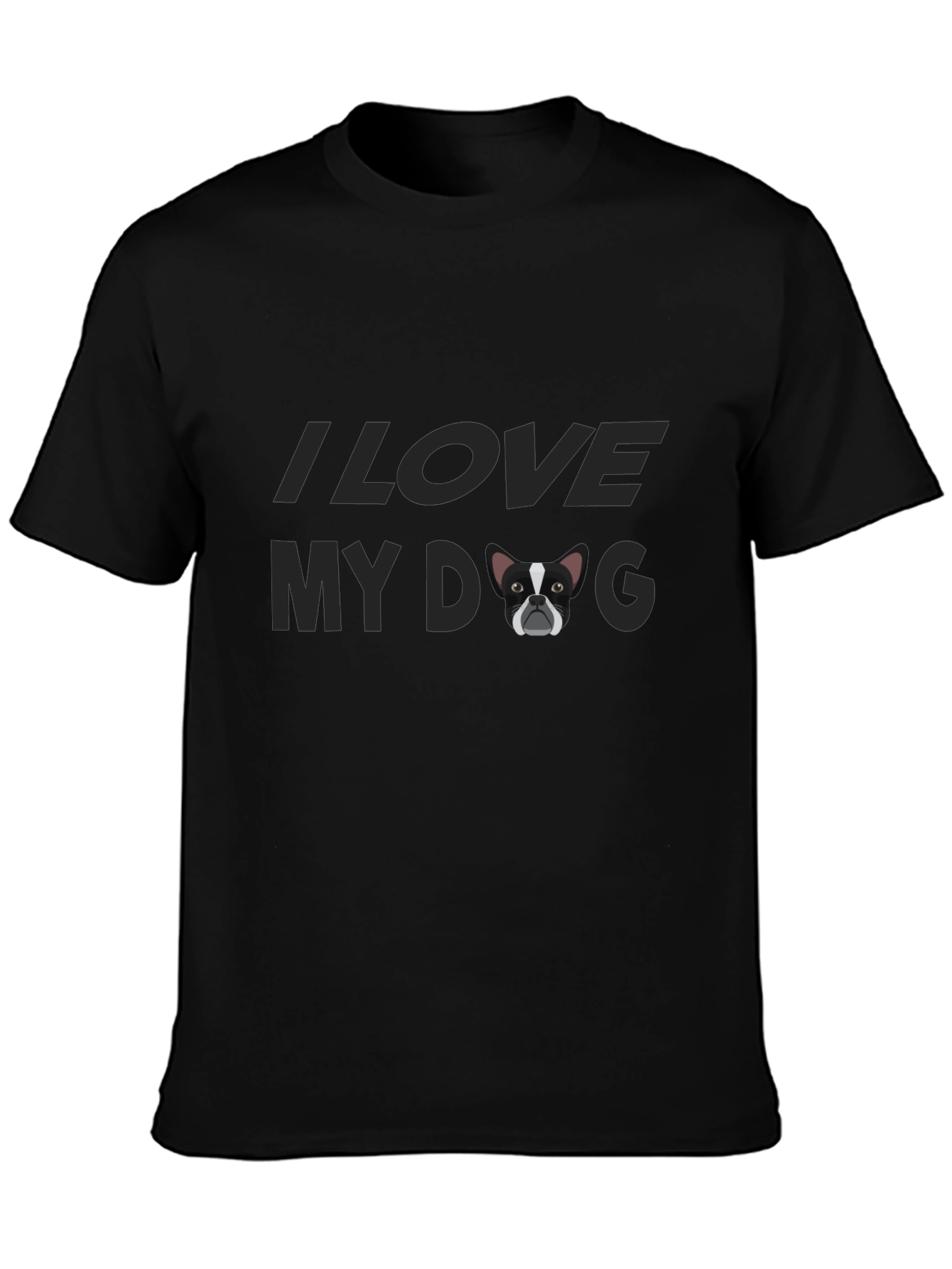 I Love My Dog Tee - Black Graphic T-Shirt