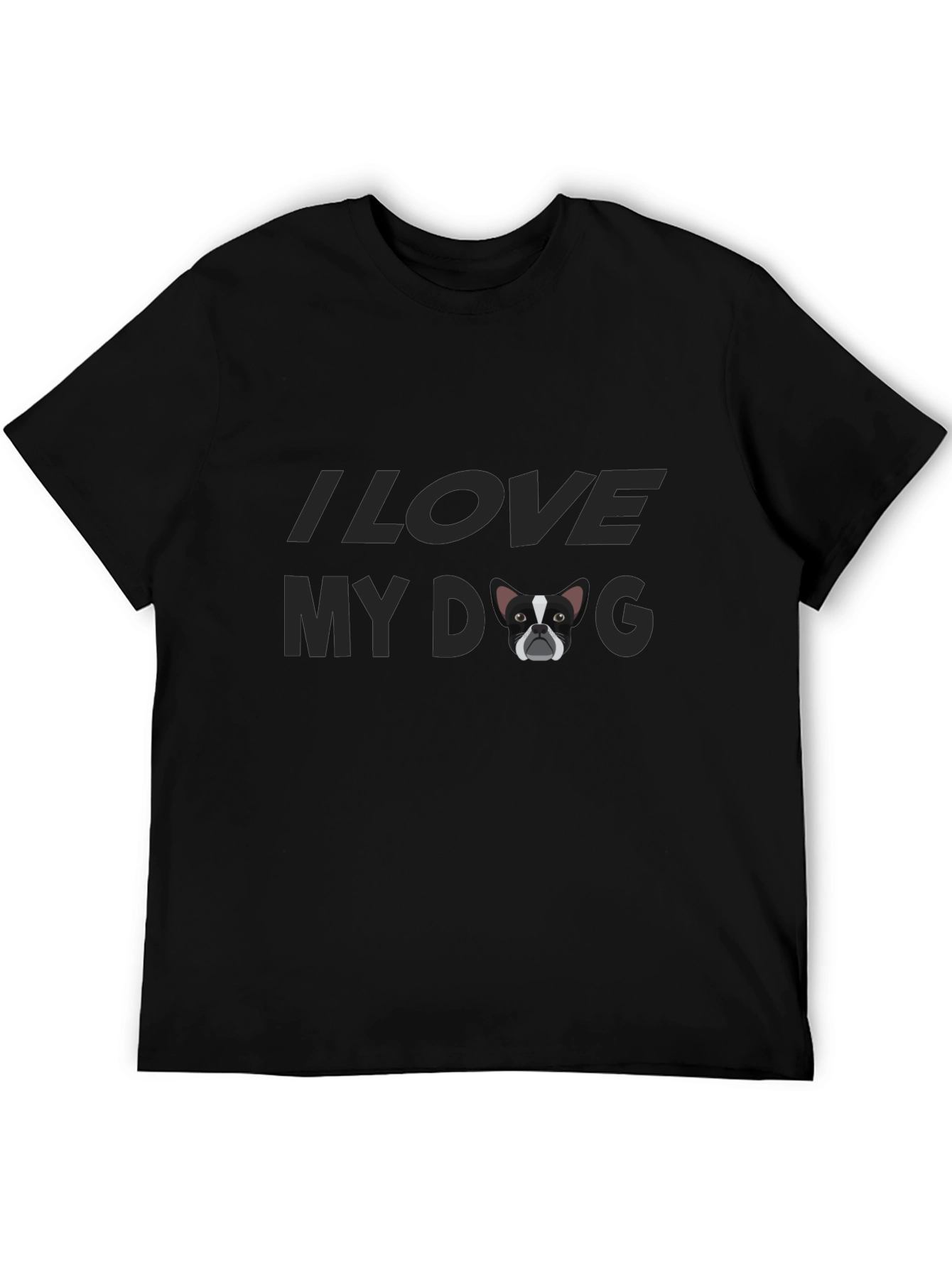 I Love My Dog Tee - Black Graphic T-Shirt