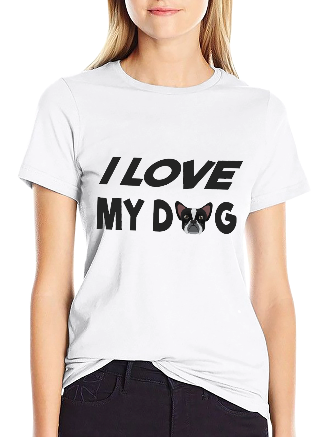 I Love My Dog Tee - Black Graphic T-Shirt