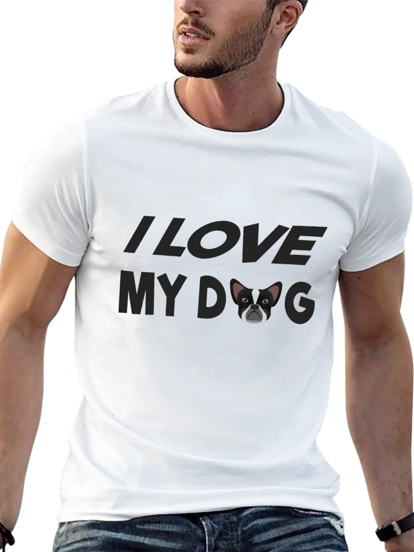 I Love My Dog Tee - Black Graphic T-Shirt