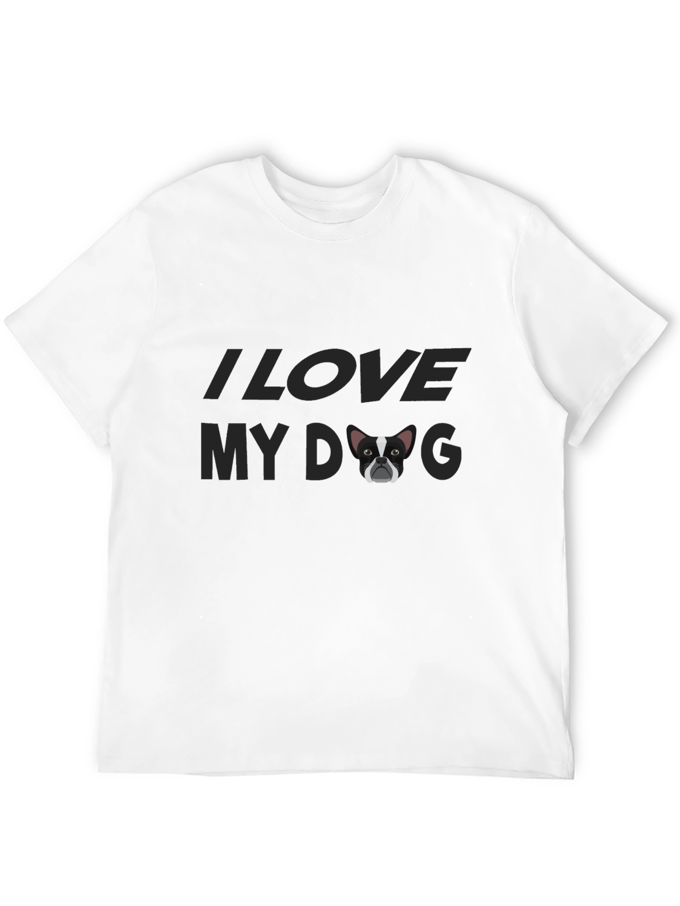 I Love My Dog Tee - Black Graphic T-Shirt