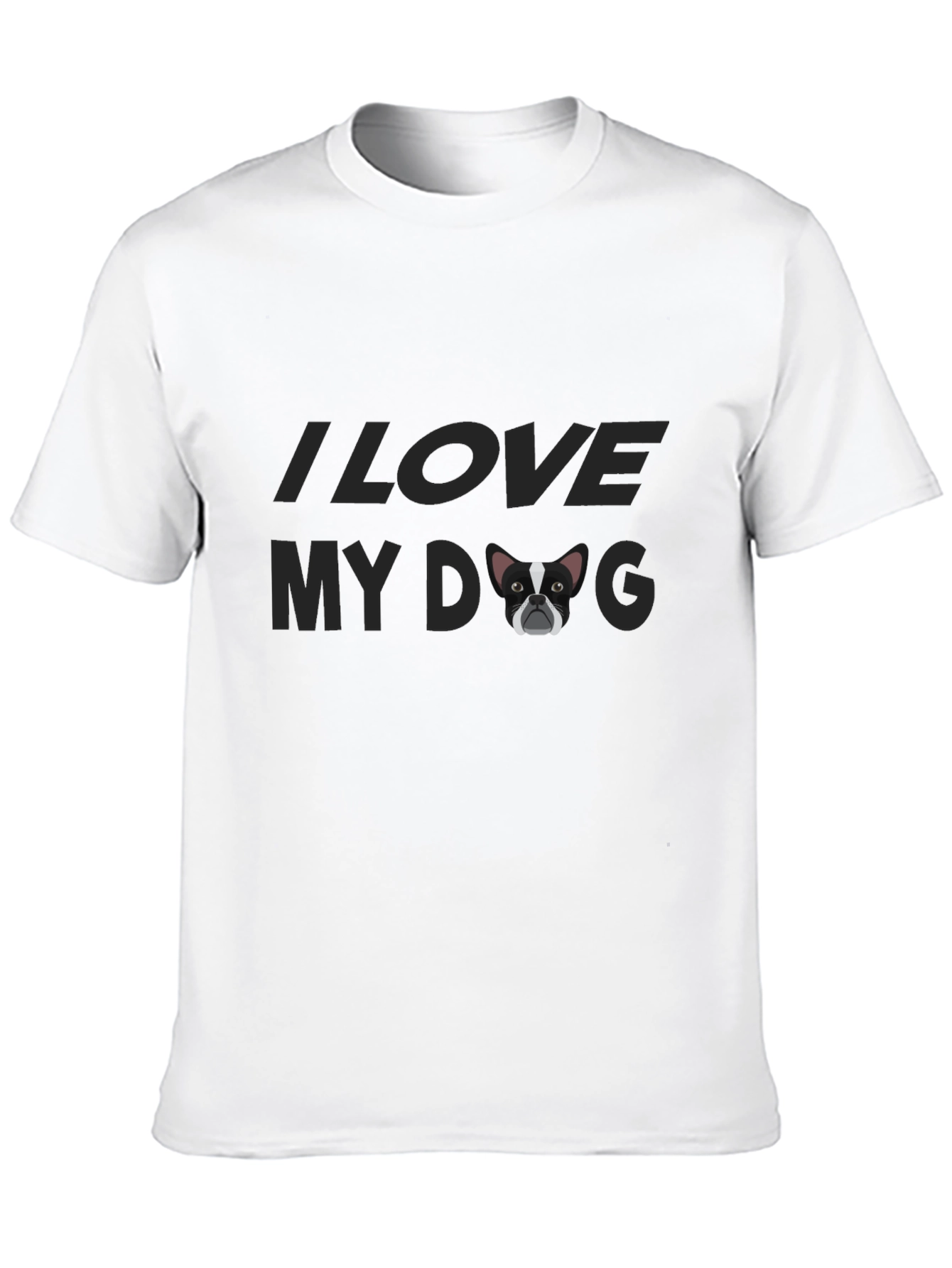 I Love My Dog Tee - Black Graphic T-Shirt