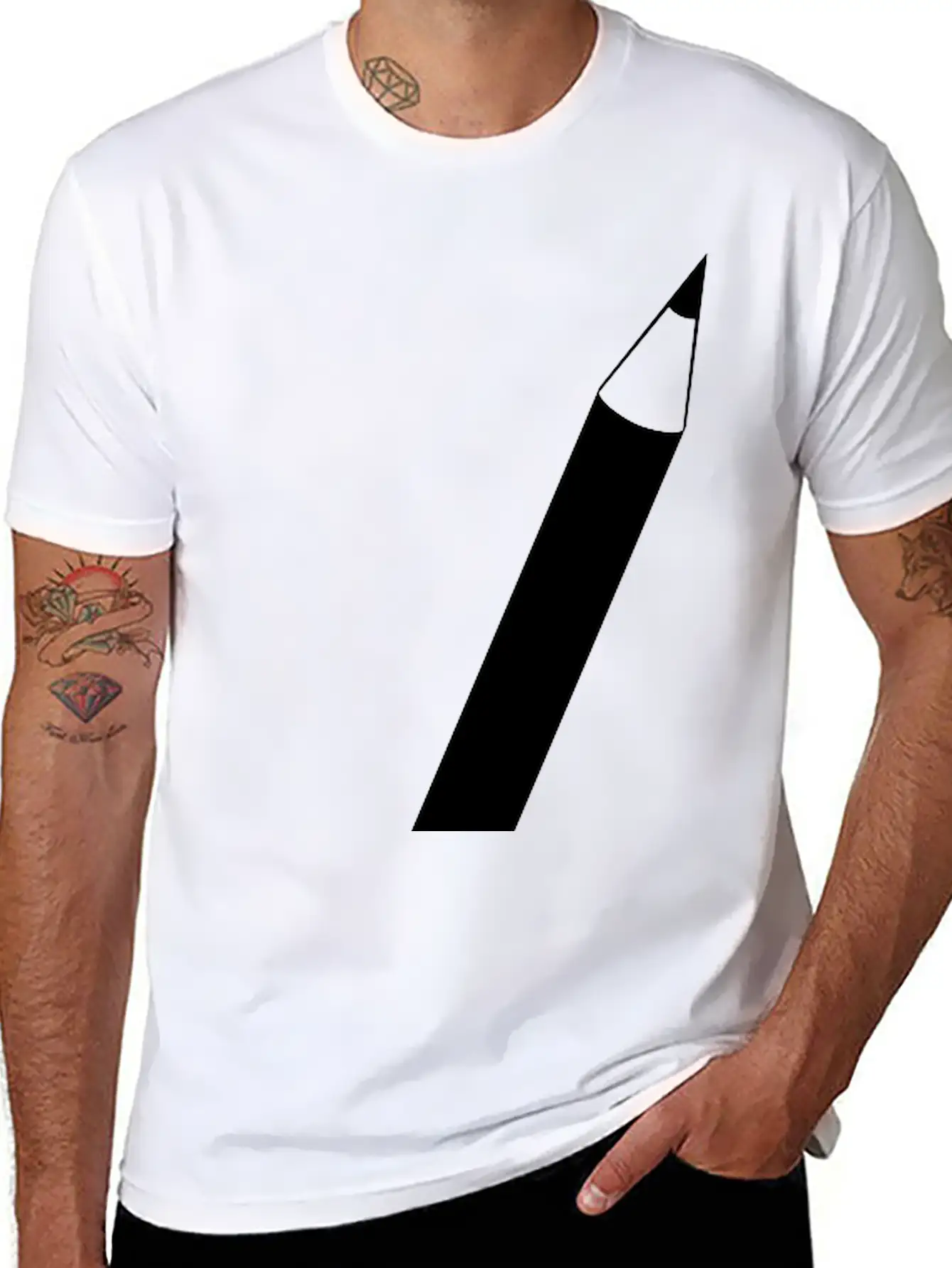 Pencil Unisex Casual T-Shirt – Clean Design For Daily Comfort