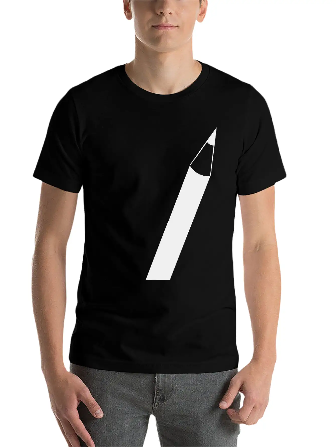 Pencil Unisex Casual T-Shirt – Clean Design For Daily Comfort