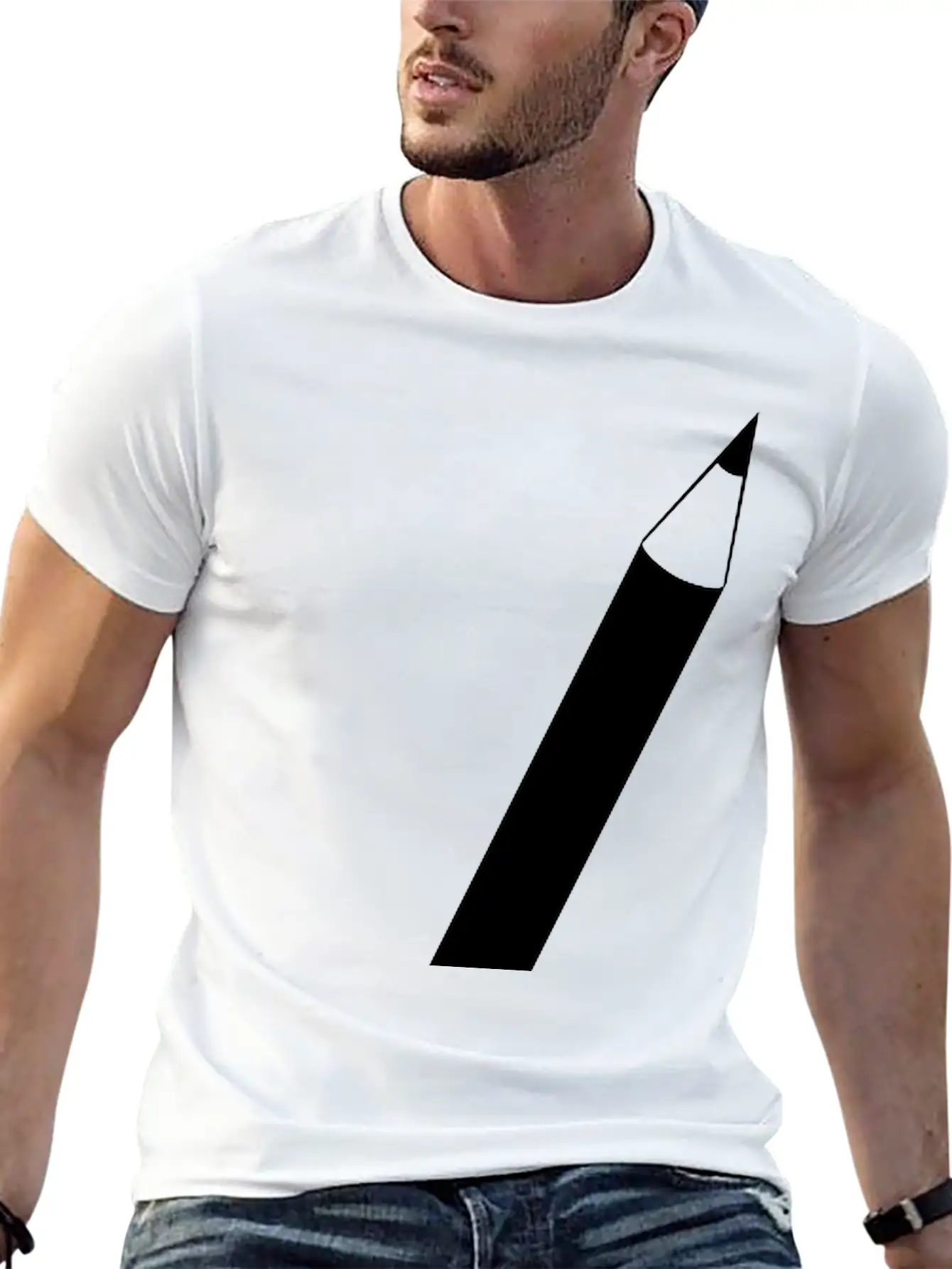 Pencil Unisex Casual T-Shirt – Clean Design For Daily Comfort