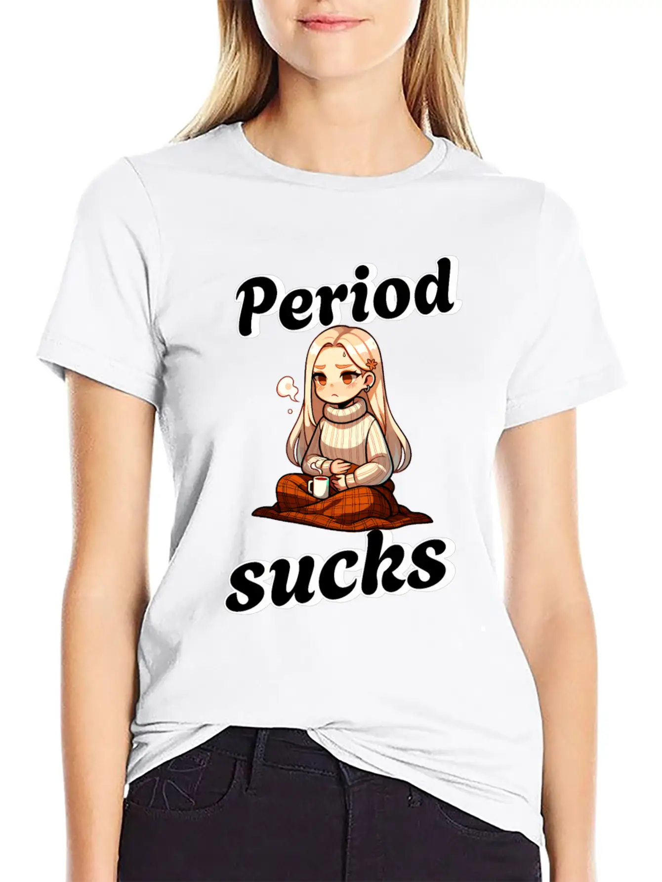 Periode Period Sucks Cozy Comfort Unisex Casual T-Shirt – Clean Design For Daily Comfort