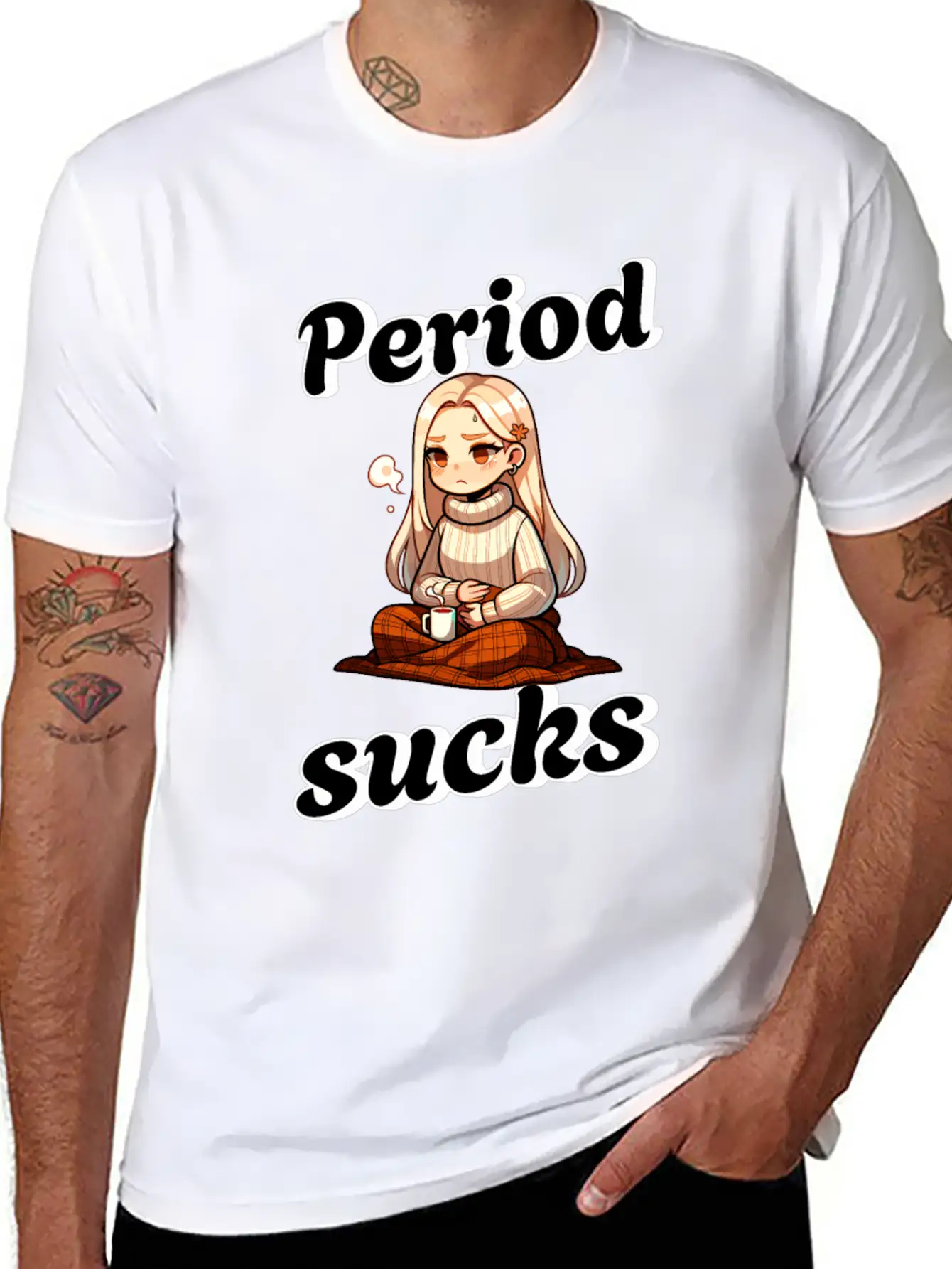 Periode Period Sucks Cozy Comfort Unisex Casual T-Shirt – Clean Design For Daily Comfort