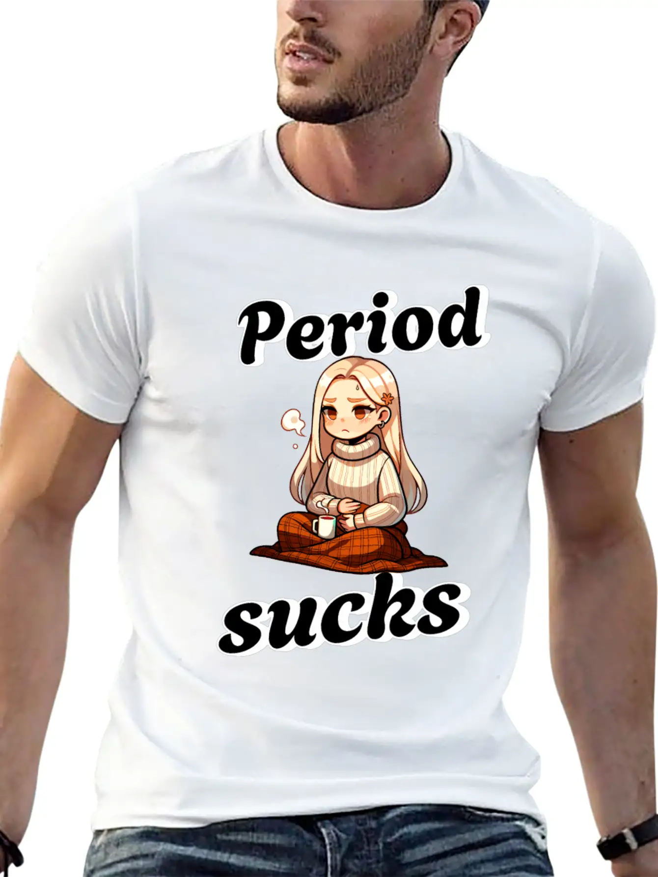 Periode Period Sucks Cozy Comfort Unisex Casual T-Shirt – Clean Design For Daily Comfort