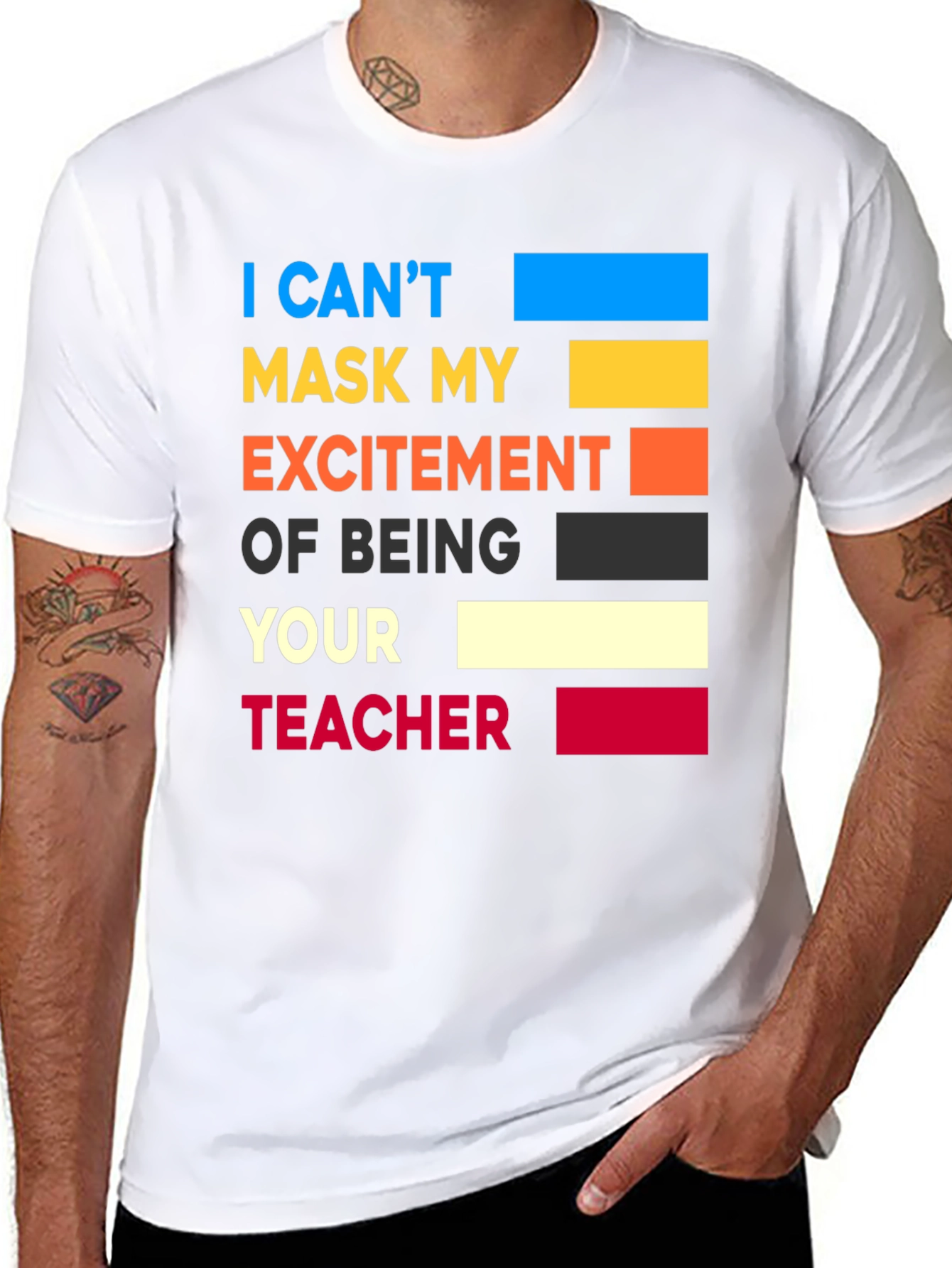 Teacher Pride T-Shirt: Cant Mask My Excitement!