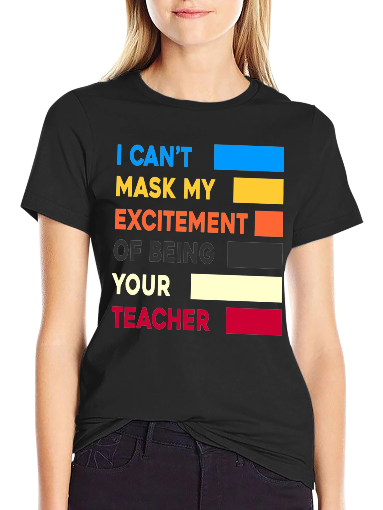 Teacher Pride T-Shirt: Cant Mask My Excitement!