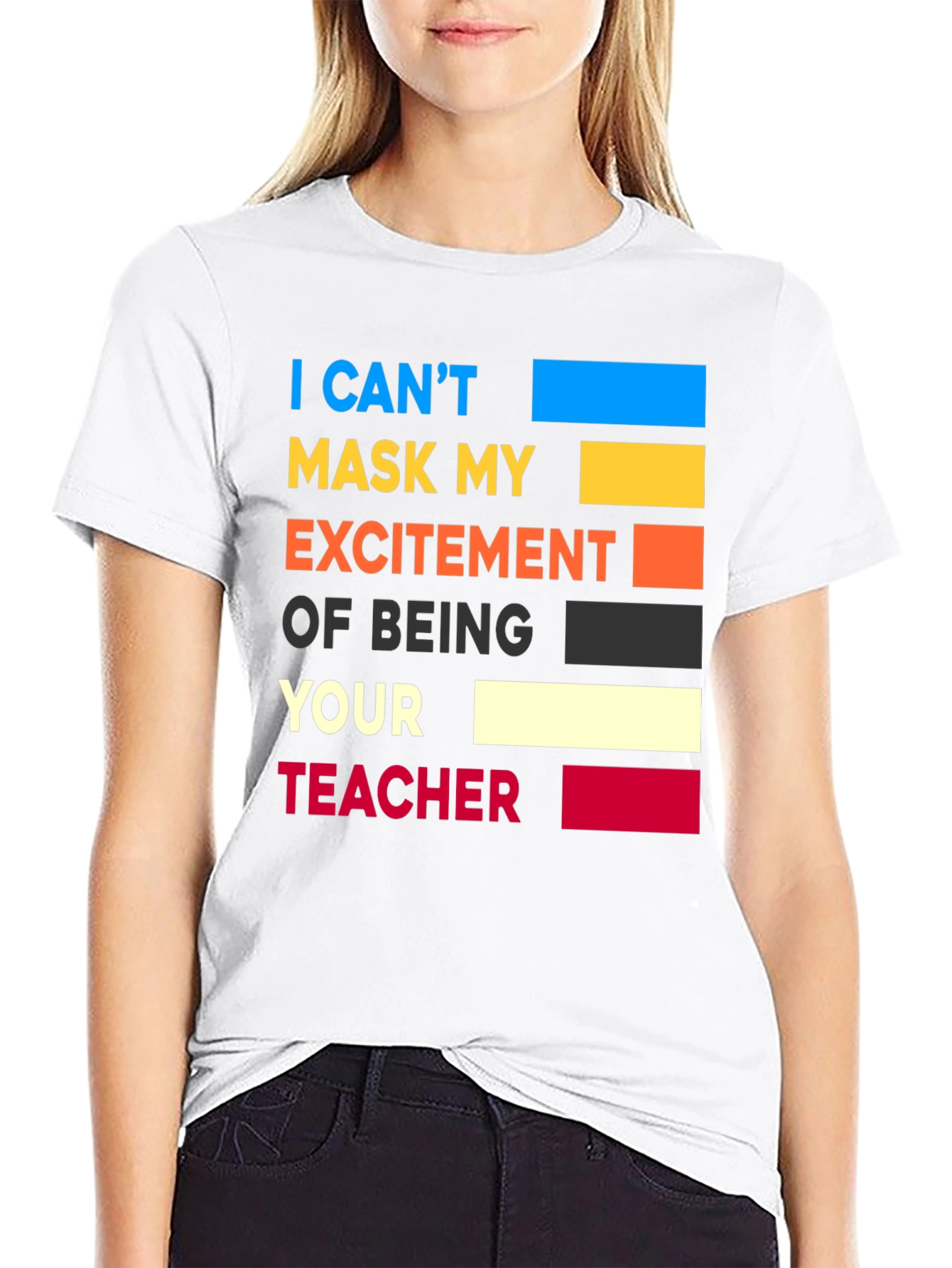 Teacher Pride T-Shirt: Cant Mask My Excitement!