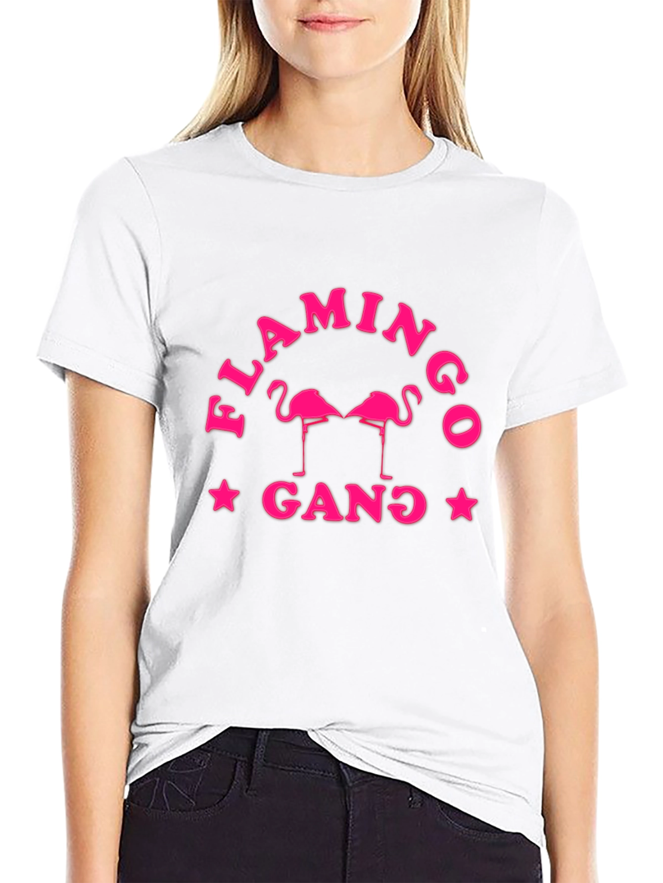 Flamingo Gang Graphic T-Shirt - Stylish Cotton Tee