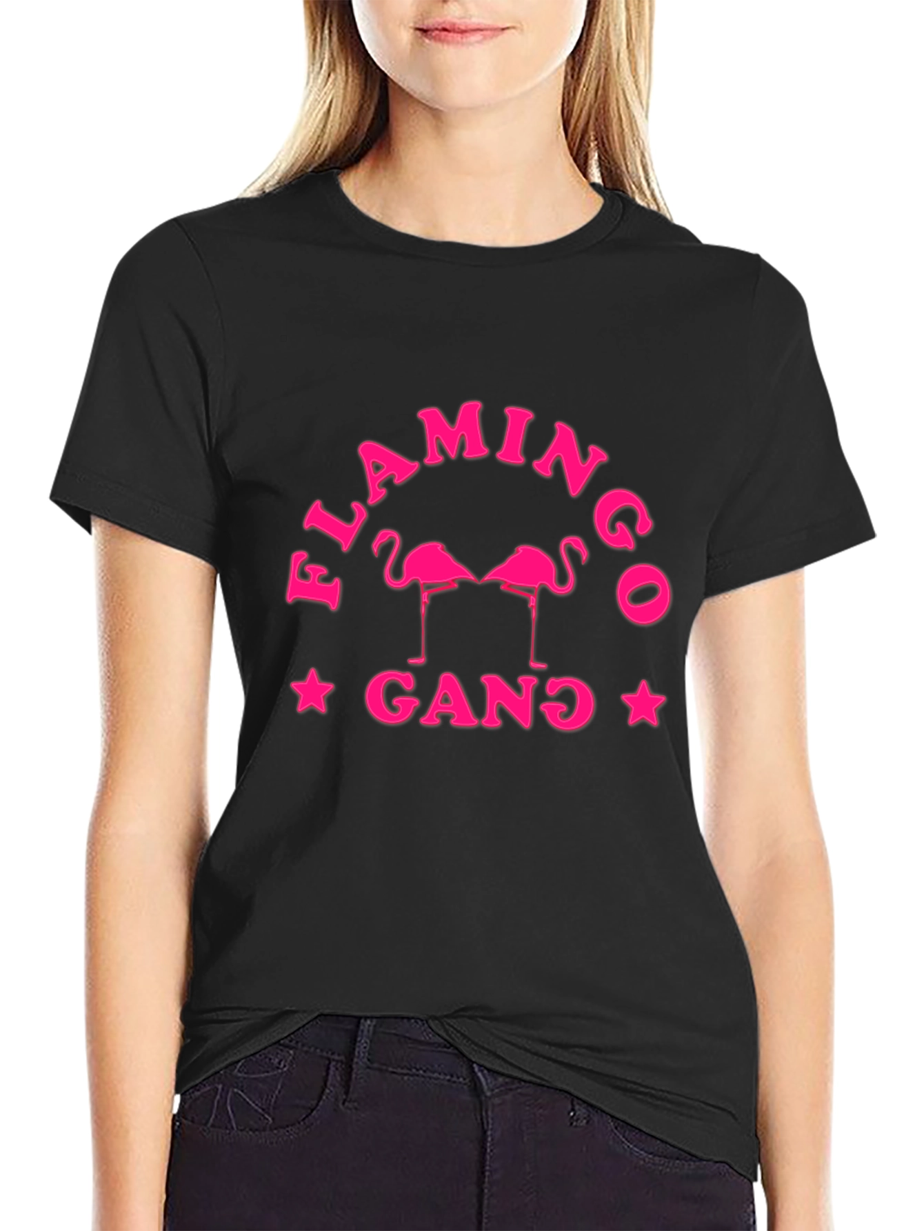 Flamingo Gang Graphic T-Shirt - Stylish Cotton Tee